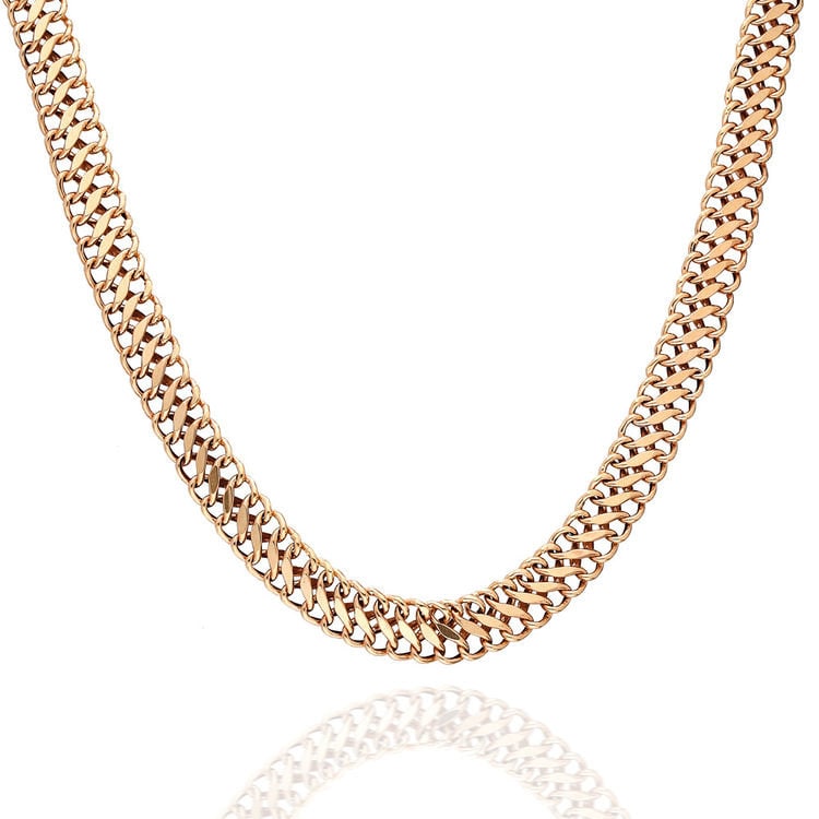 14K Gold Double Curb Chain Necklace, 8mm Vienna Chain Choker, Dailywear Jewelery, Armoured Chain, Minimal Fine Charm Jewelry, Gift For Her
