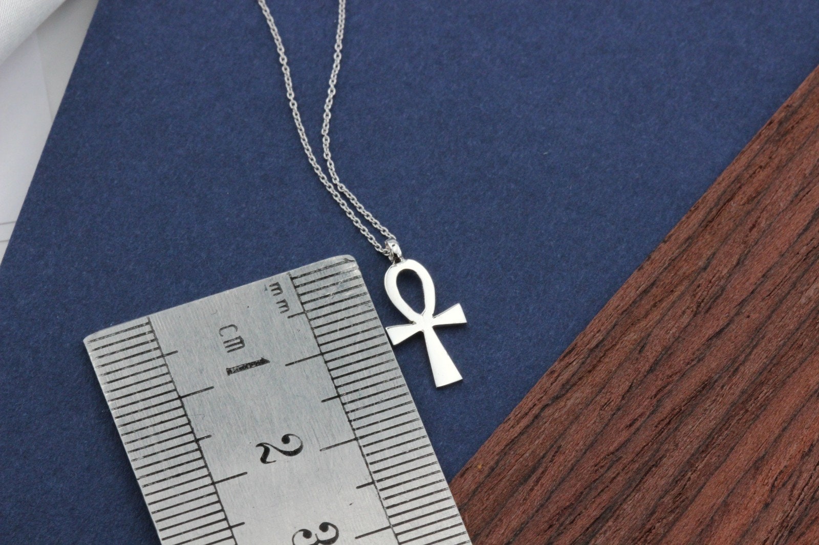 14K Gold Ankh Necklace, Symbol Of Eternity Life, Cross Religious Sign, Real Minimal Ankh Pendant, Gift For Her Him, Dainty Everyday Jewelry