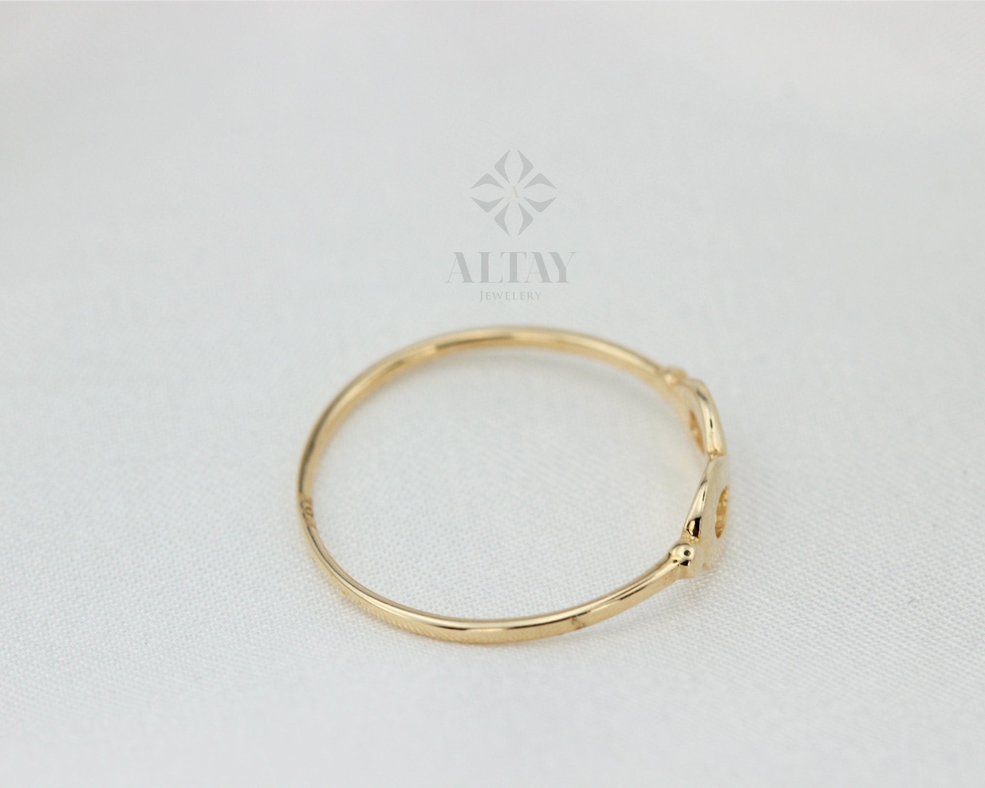 14K Solid Gold Infinity Ring, Wedding Band, Engagement Ring, Long Life Symbol, Gift For Her, Minimalist Fine Jewelry, Everydaywear Jewelry