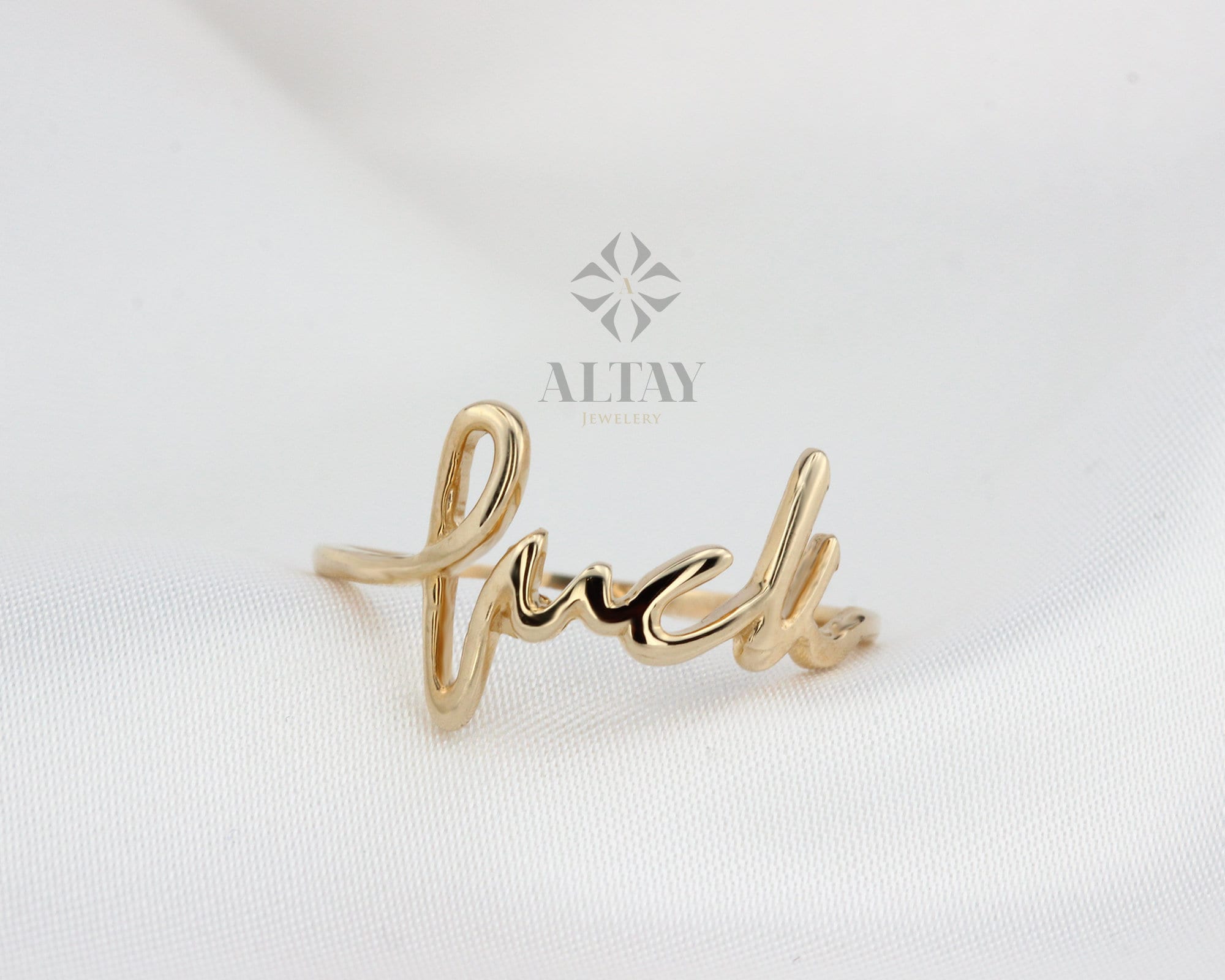 14K Solid Gold Fuck Ring, Fuck Off Ring, Fuck it Ring, Fuck You Ring, Bad Word Ring, Swearing Knuckle Band, Middle Finger, Christmas Gift