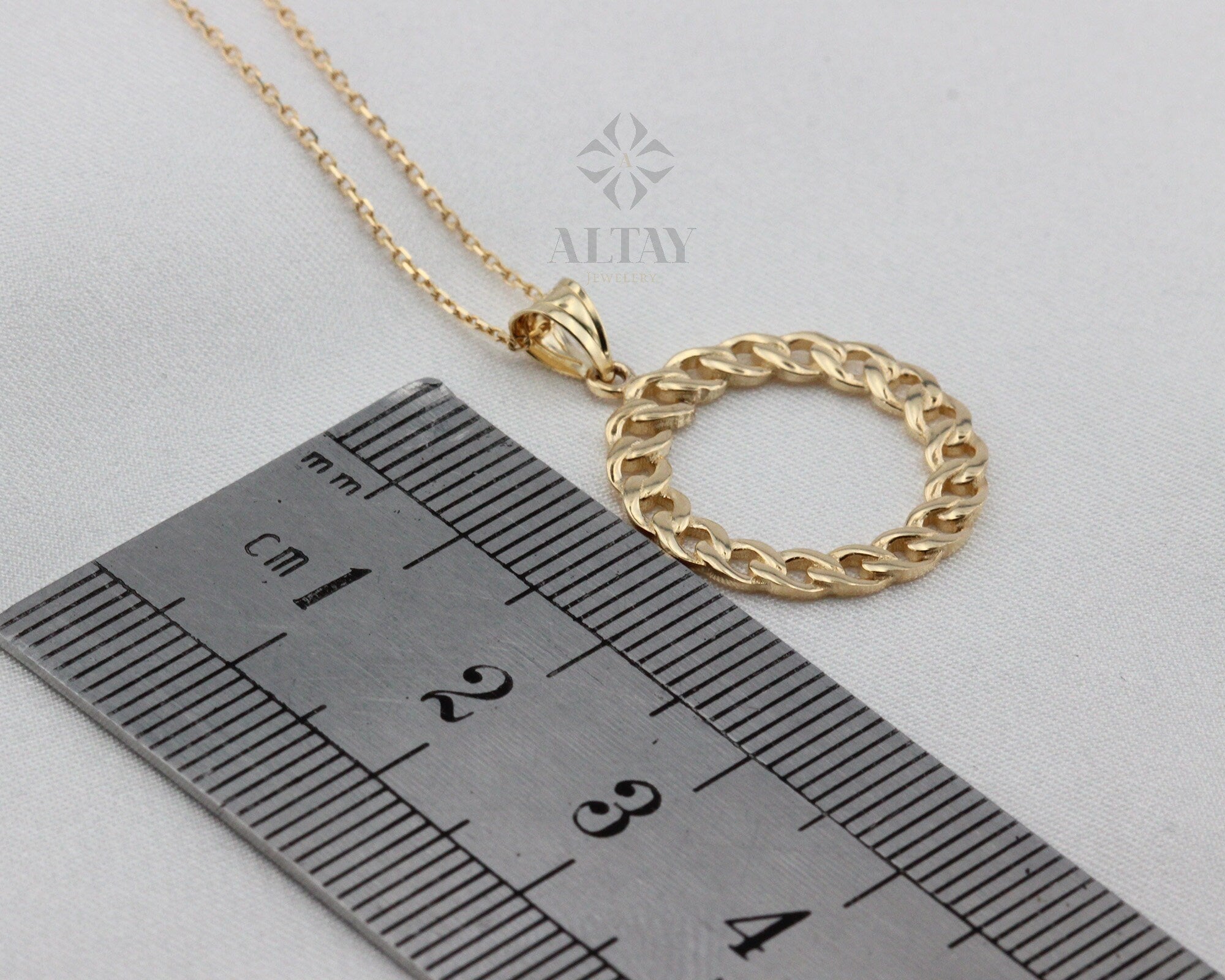 14K Gold Cuban Link Pendant, Small Chain Necklace, Mini Miami Cuban Link Choker, Layered Real Gold Charm, Daily Necklace, Gift for Her