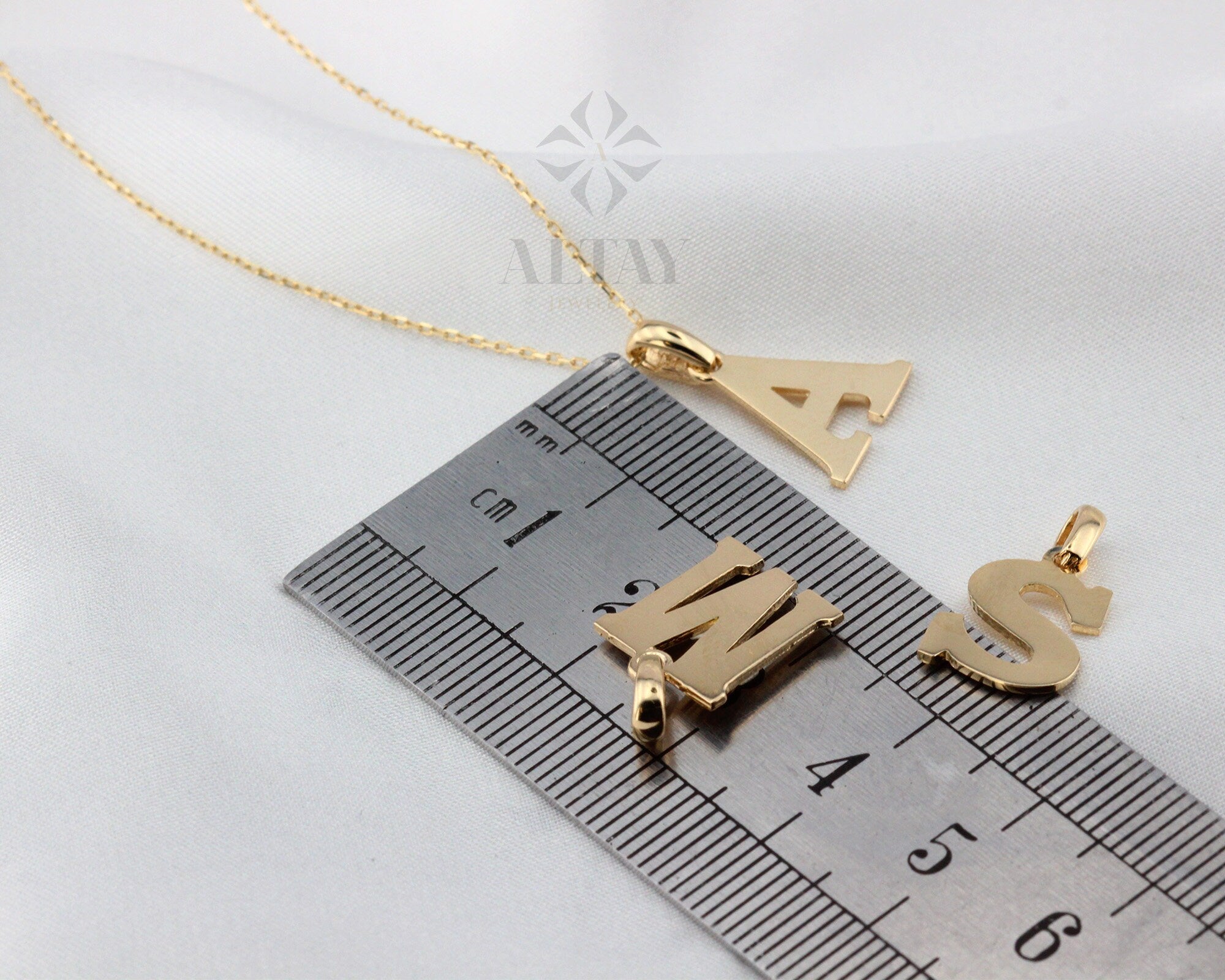 14K Gold Initial Necklace, Dainty Initial Pendant, Letter Pendant Choker, Personalized Single Letter, Personalized Jewelry, Wife Gifts