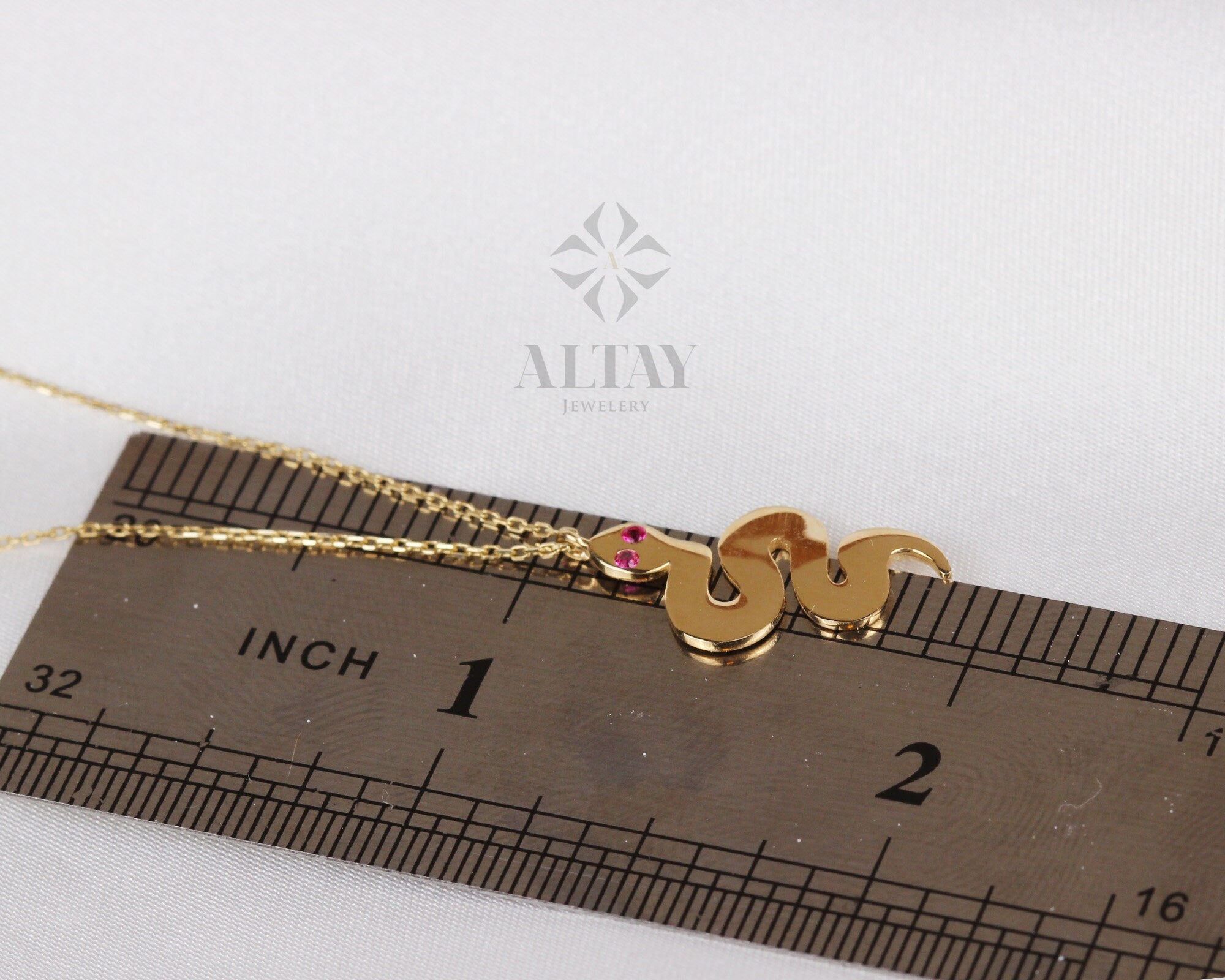 14K Gold Snake Charm, Gold Snake Necklace, Reptile Pendant Animal Choker, Serpent Charm, Animal Jewelry, Gift For Her, Birthday Gift