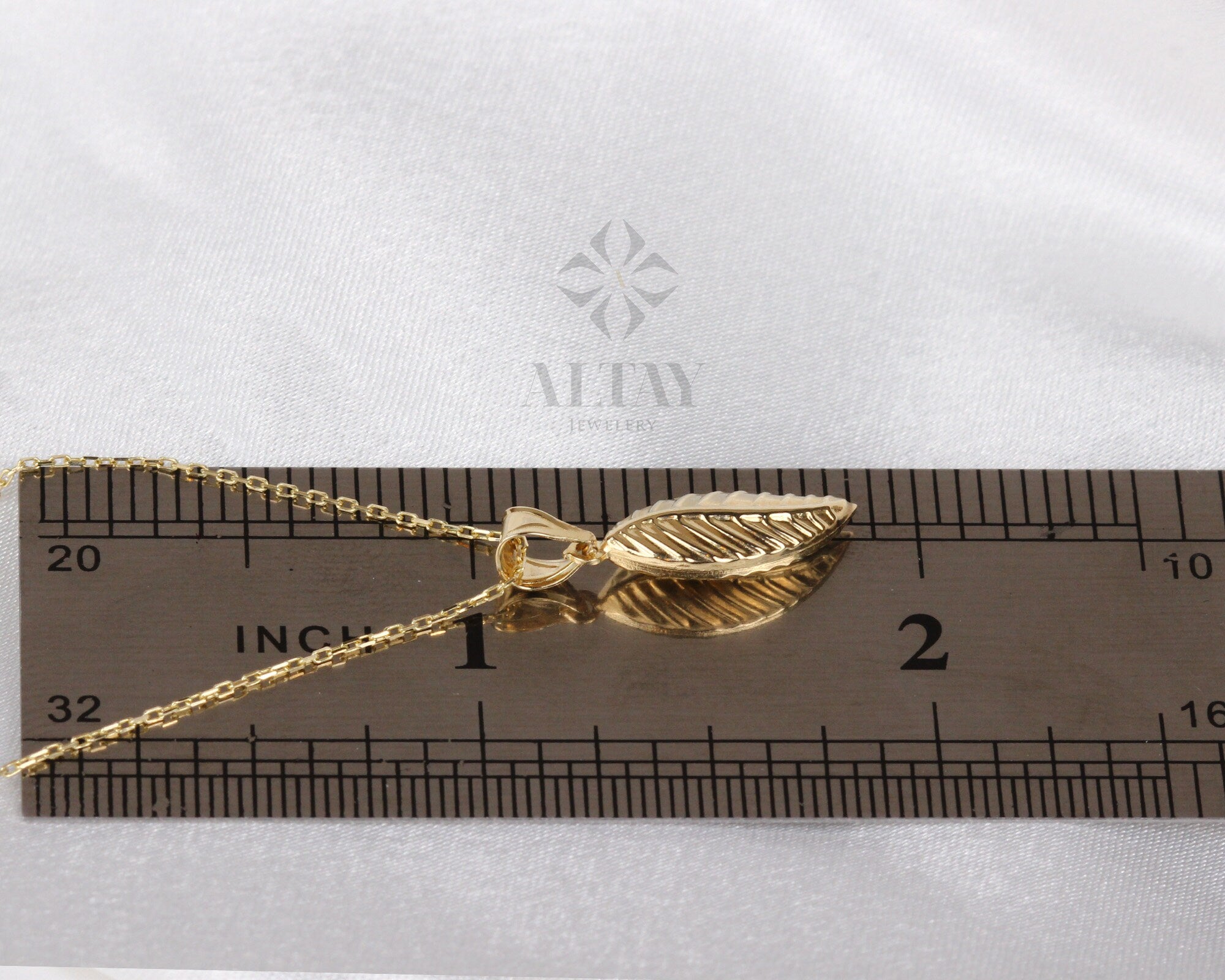 14K Gold Leaf Necklace, Chance Feather Pendant, Palm Charm, Dainty Leaf Choker, Layering Jewelry, Tiny Wedding Bridesmaid Gift for Her