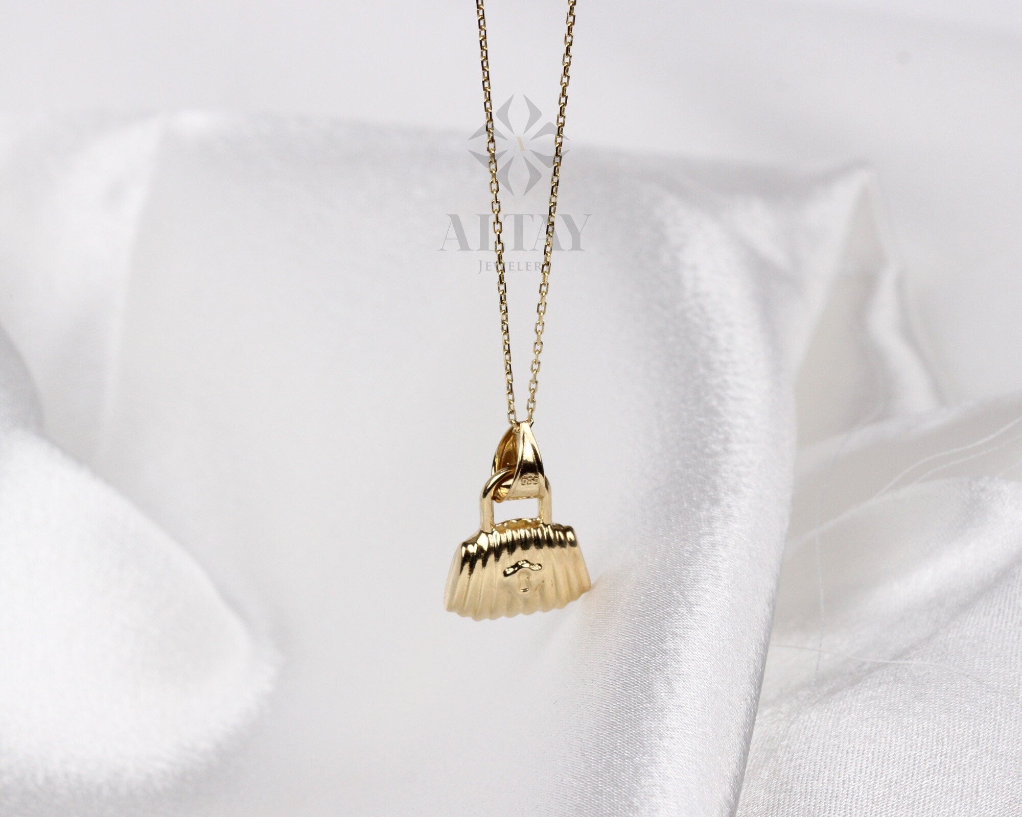 14K Gold Lock Necklace, Little Gold Lock Charm Necklace, Padlock Charm, Holiday Gift, Lock Necklace, Dainty Lovers Necklace, Gift for Her