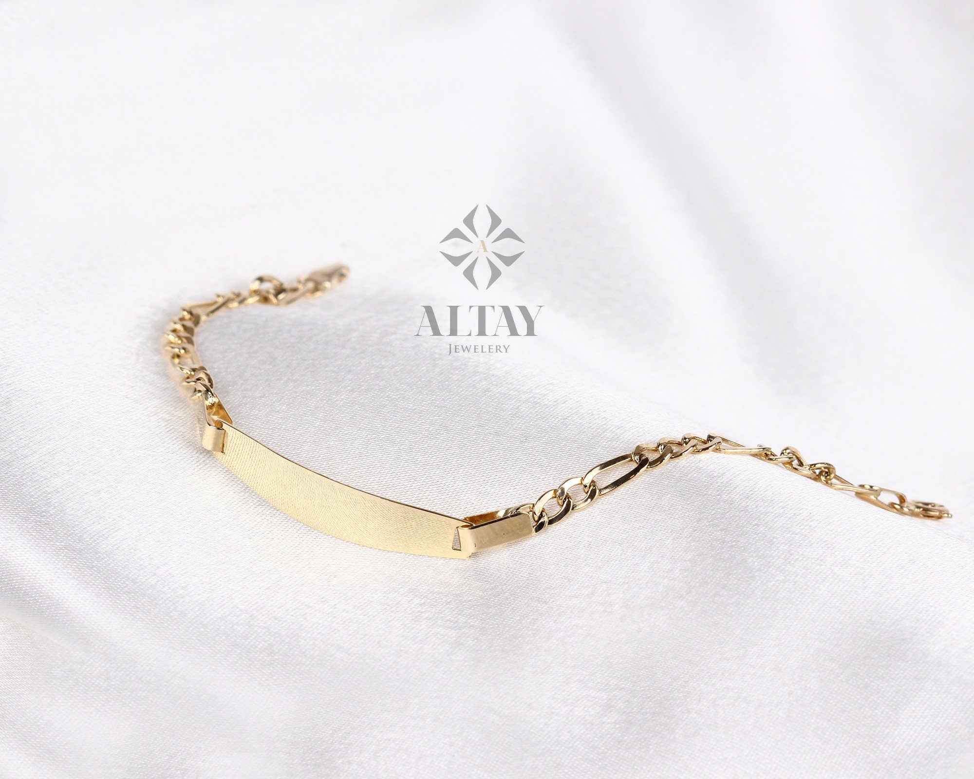14K Gold Baby Name Bracelet, Toddler ID Bracelet, Custom Child Nameplate Bracelet, Baby Boy Bracelet, Children Bracelet, Newborn Gift