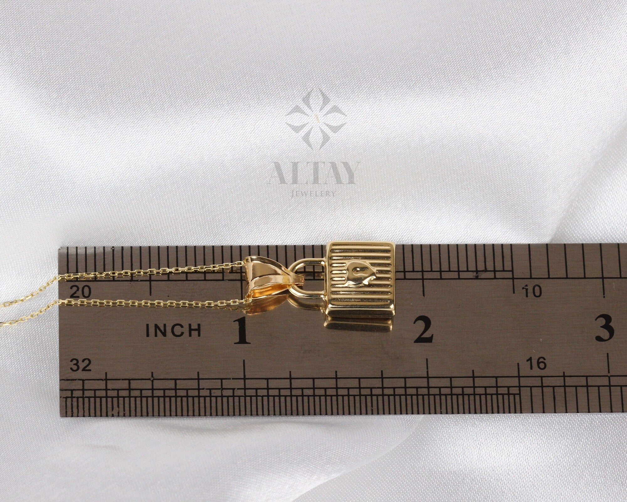 14k Gold Lock Necklace, Little Gold Lock Charm Necklace, Padlock Charm, Holiday Gift, Lock Necklace, Dainty Lovers Necklace, Gift for Her