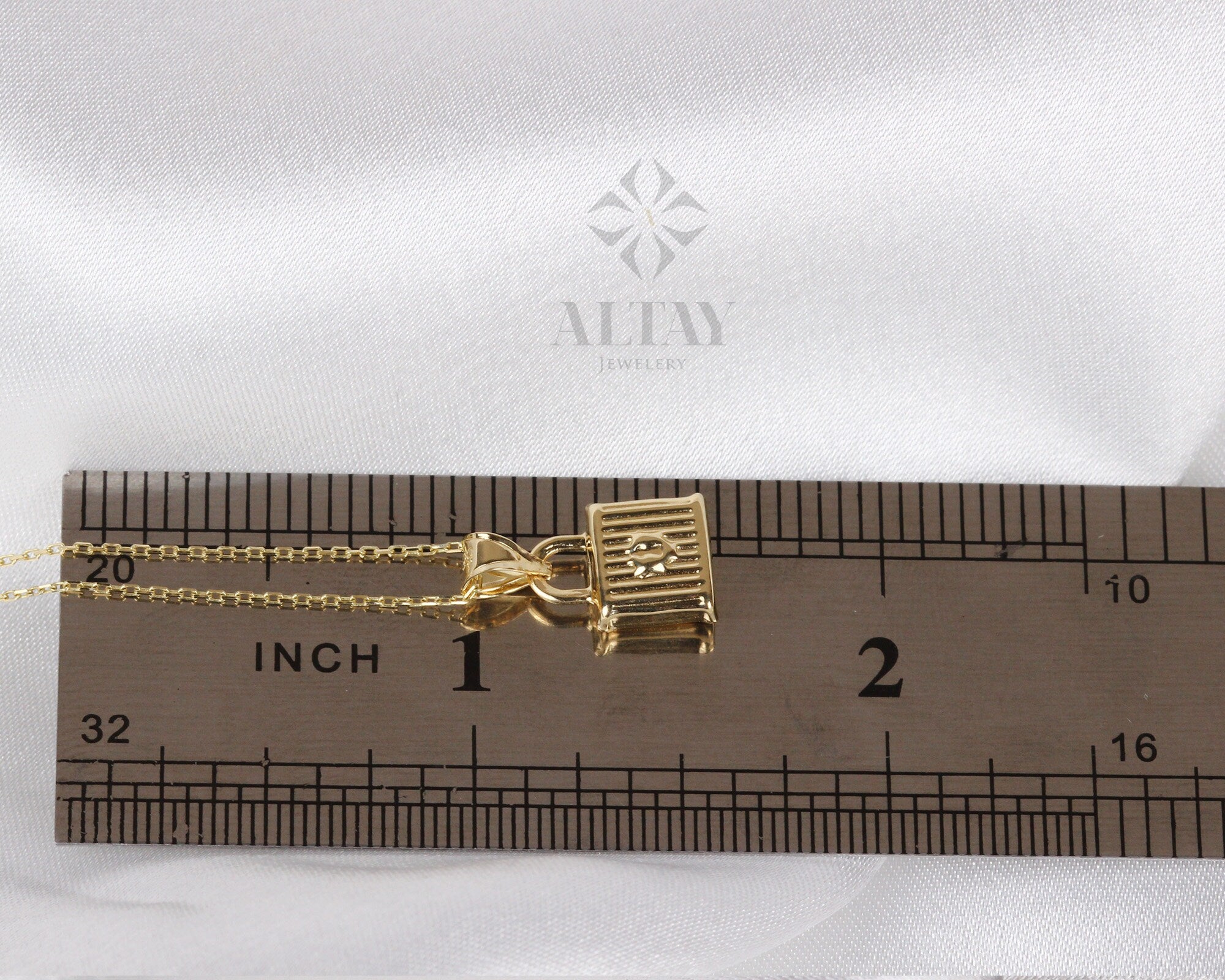 14k Gold Lock Necklace, Little Gold Lock Charm Necklace, Padlock Charm, Holiday Gift, Lock Necklace, Dainty Lovers Necklace, Gift for Her