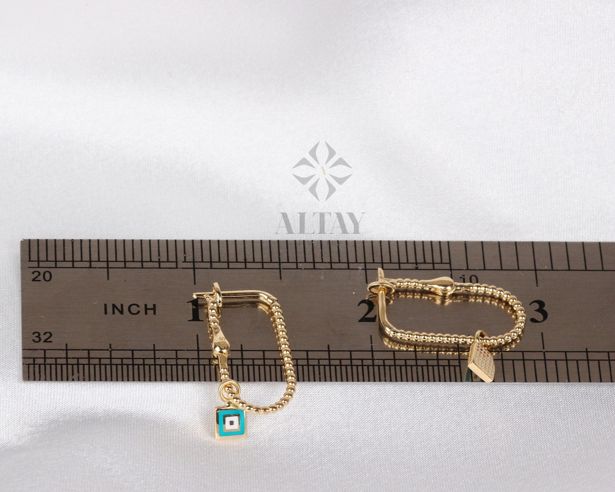14K Gold Turquoise Rectangle Earrings, Square Stone Hoop Earrings, Tiny Square Stone Earring, Dainty Delicate Gift For Her