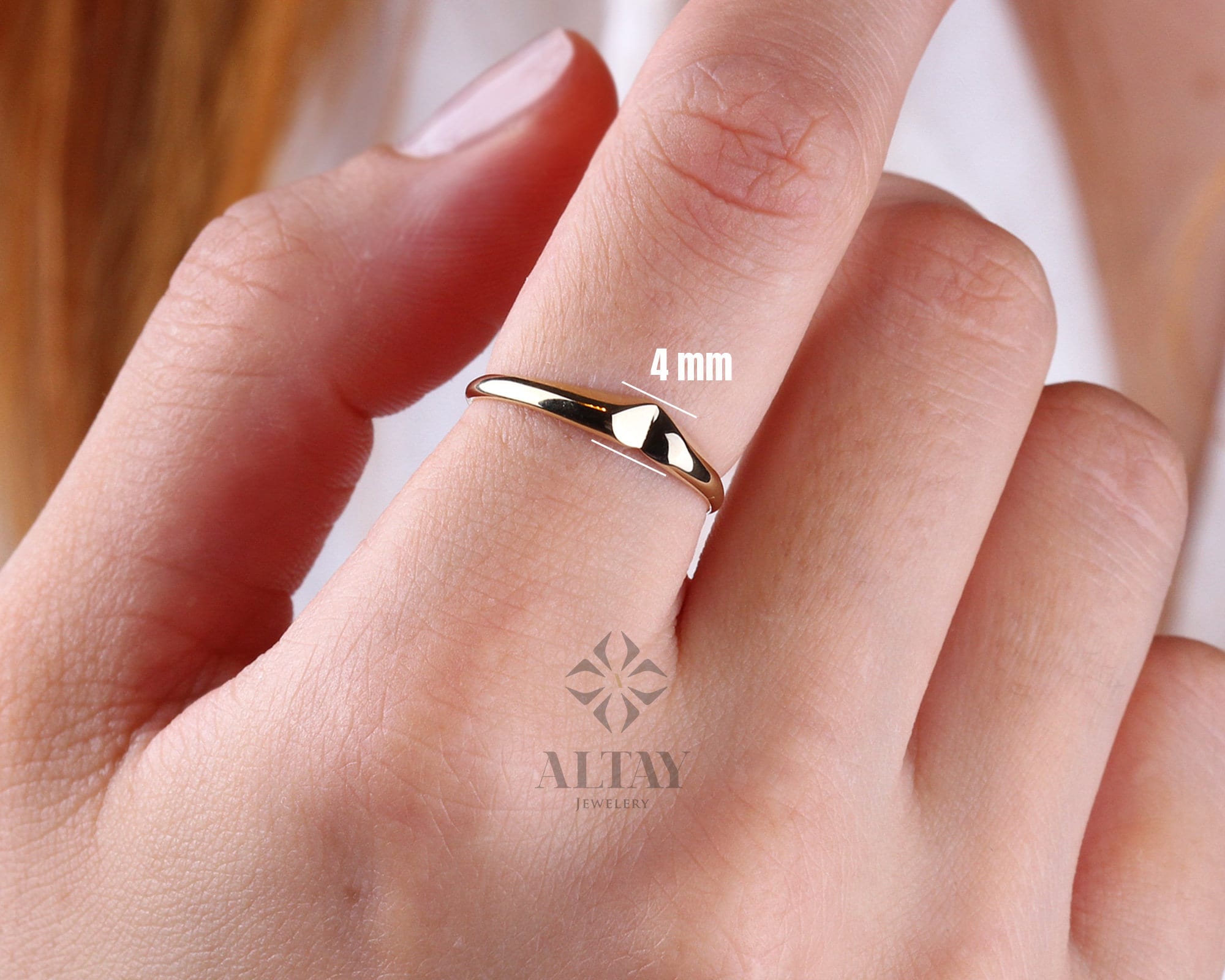 14K Solid Gold Heart Ring, Thin Heart Ring, Minimalist Dainty Stackable Ring, Promise Ring, Valentine Heart Ring, Love Shape, Gift For Her
