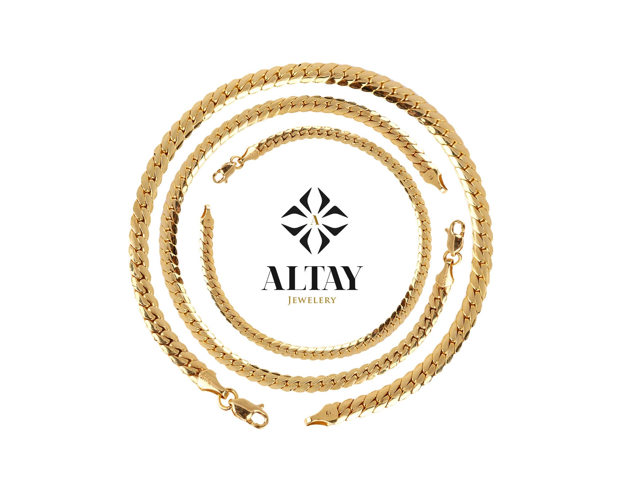 14K Gold 3.5MM Cuban Link Bracelet, Curb Chain Bracelet, Bold Link Chunky Vintage Chain Anklet, Men Women Stacking Bracelet, Gift For Her