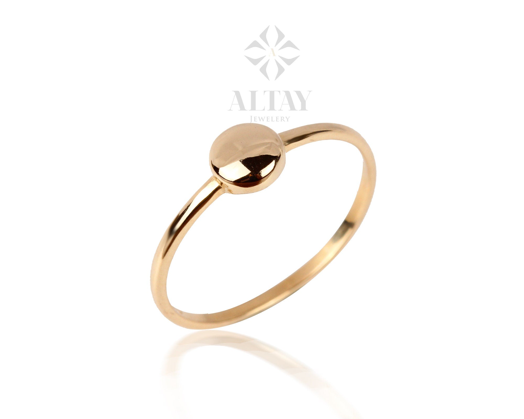 14K Initial Gold Ring, Personalized Bead Rings, Minimalist Rings, Gold Letter Ring, Dainty Letter Ring, Single Bead Letter Ring, Gift