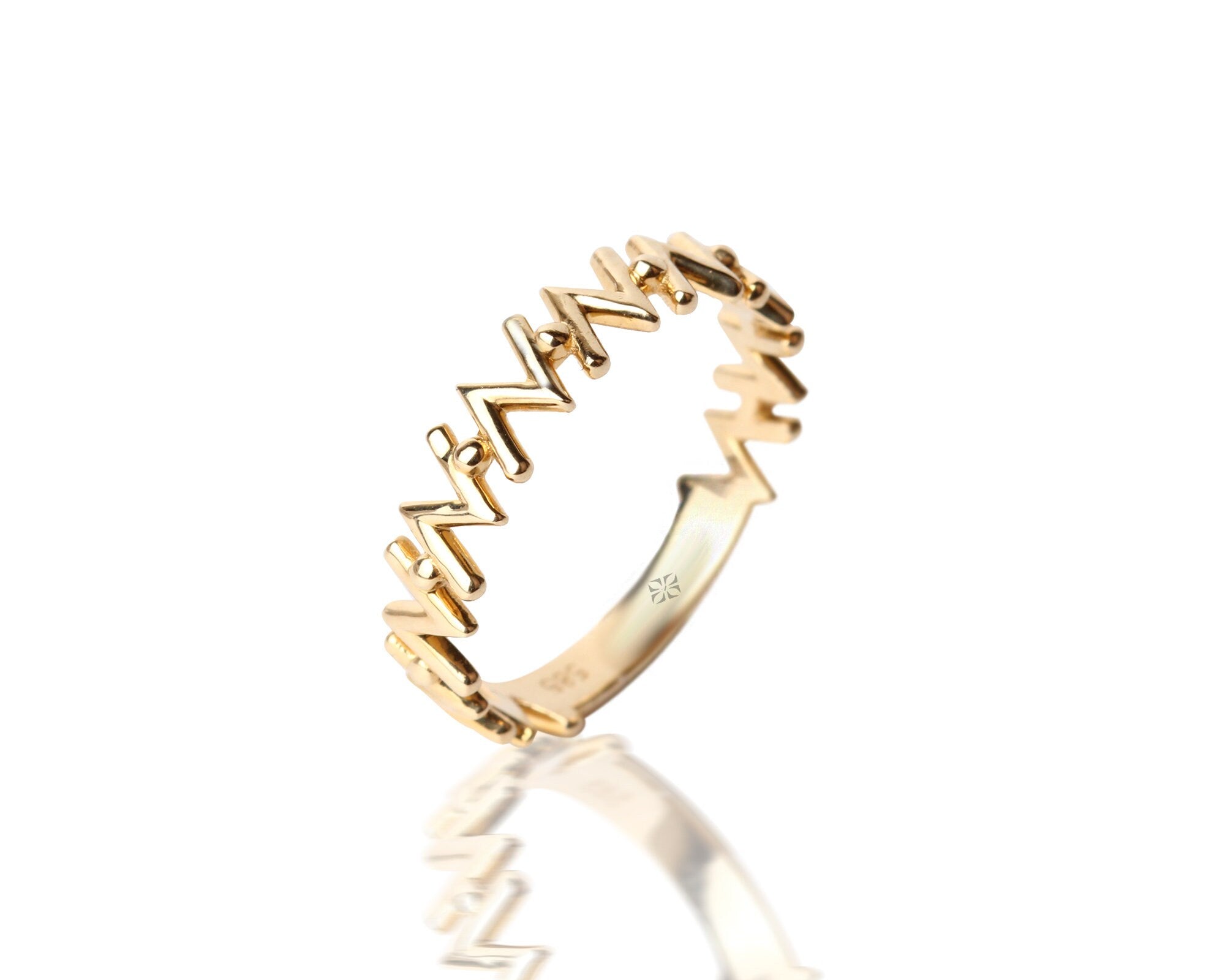 14K Gold Zigzag Ring, Tiny Gold Ring, Statement Ring, Sticks Ring, Unique Design, Minimalist Gold Ring, Dainty Ring, Gift For Her