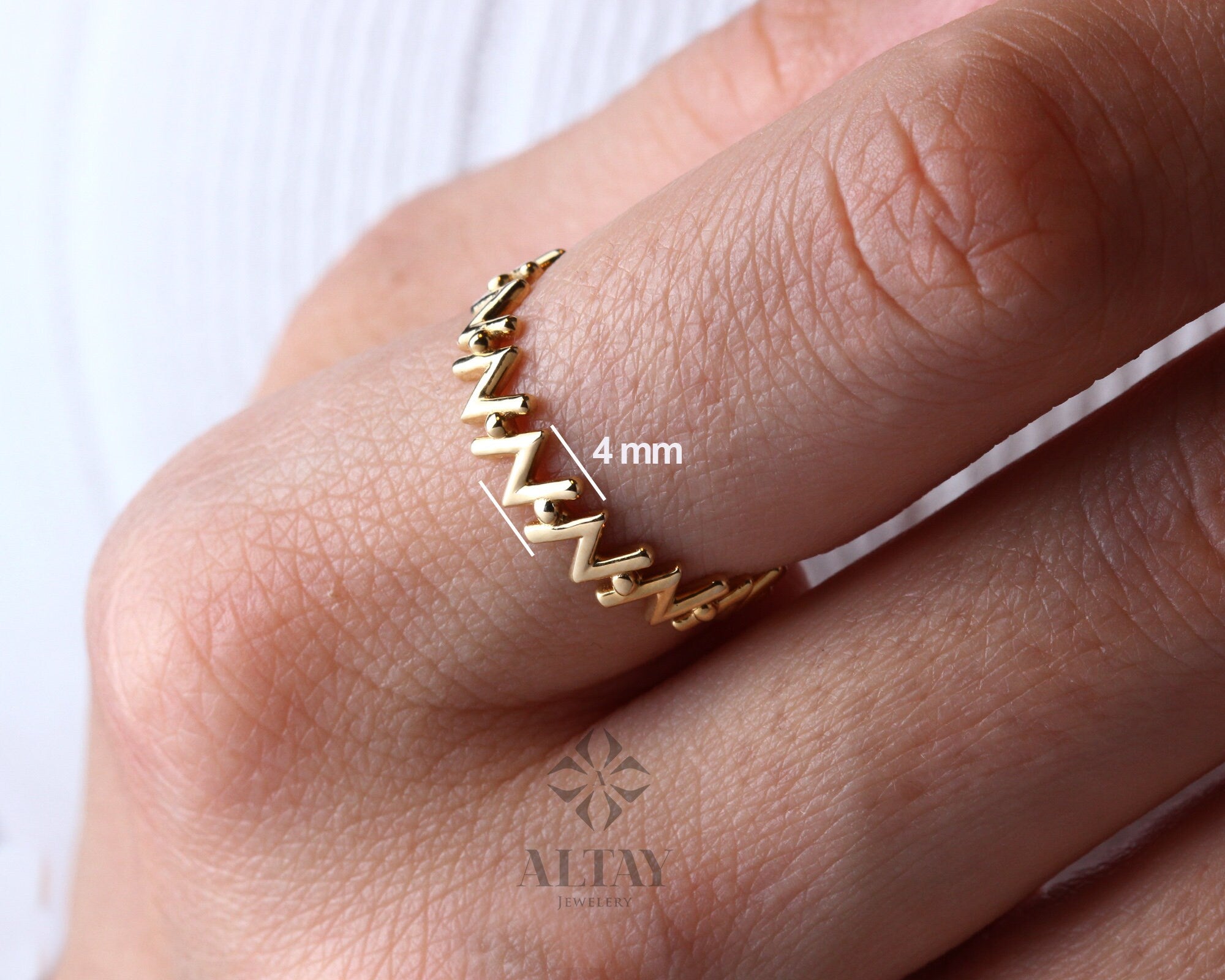 14K Gold Zigzag Ring, Tiny Gold Ring, Statement Ring, Sticks Ring, Unique Design, Minimalist Gold Ring, Dainty Ring, Gift For Her