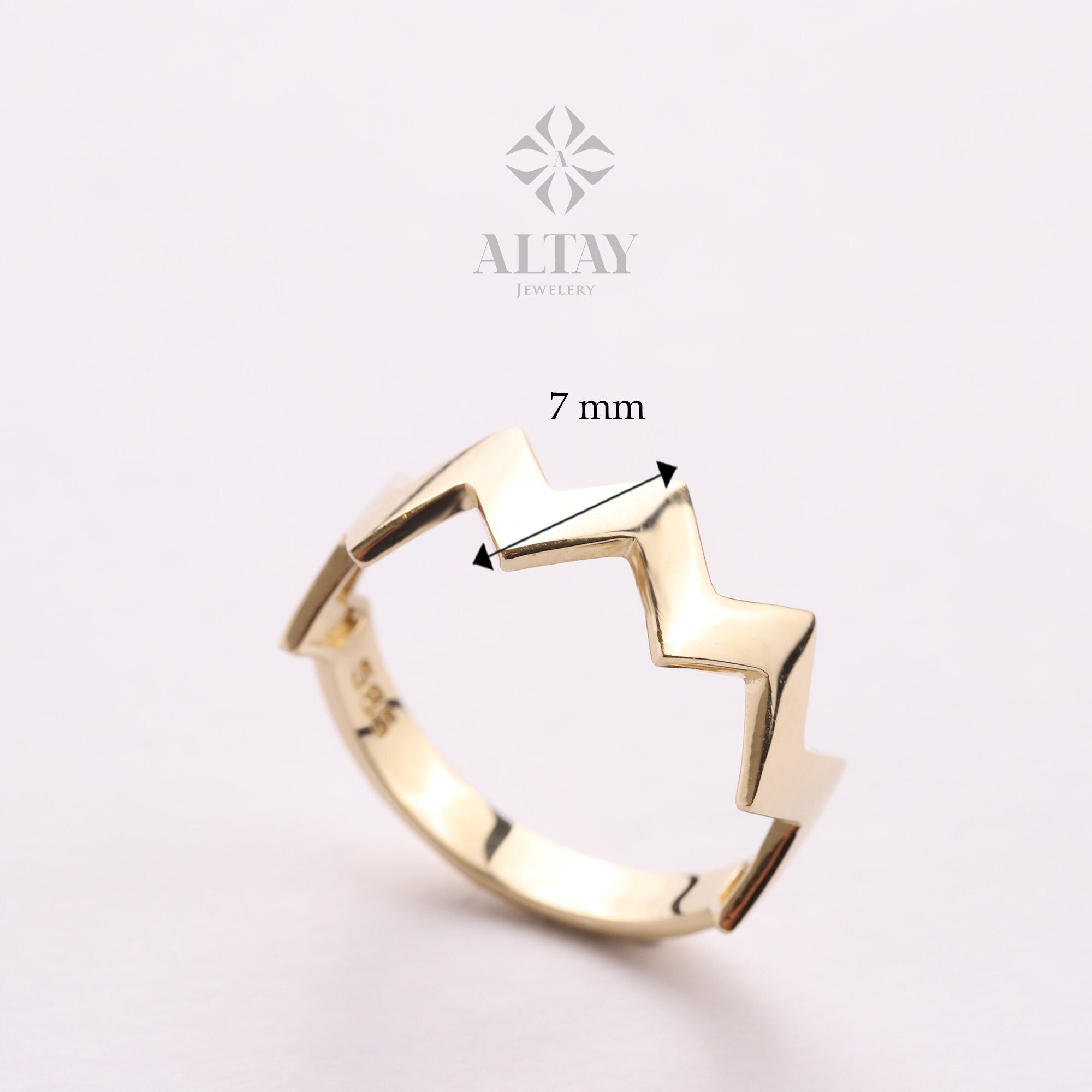 14K Gold Wave Ring, Tiny Zigzag Ring, Statement Gold Ring, Statement Marriage Ring, Curved Stacking Gold Ring, Minimal Unique Ring
