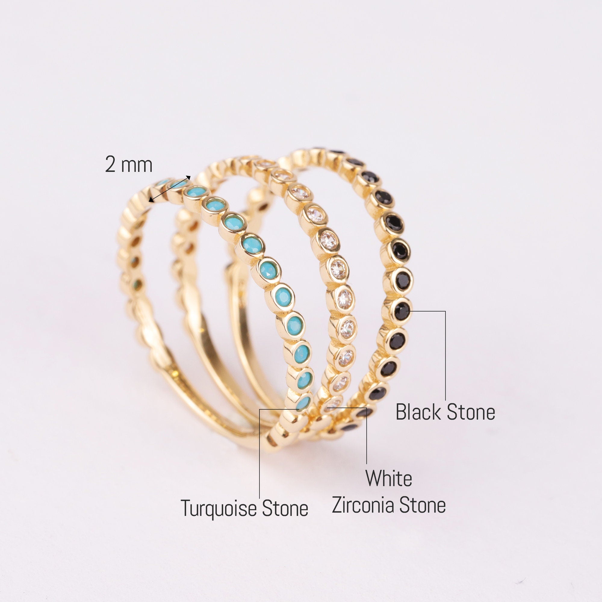 14K Gold Eternity Ring, 2mm Wedding Band, Stacking Rings, Minimalist Ring, Gold Promise Ring, Dainty Eternity Ring, Wedding Band