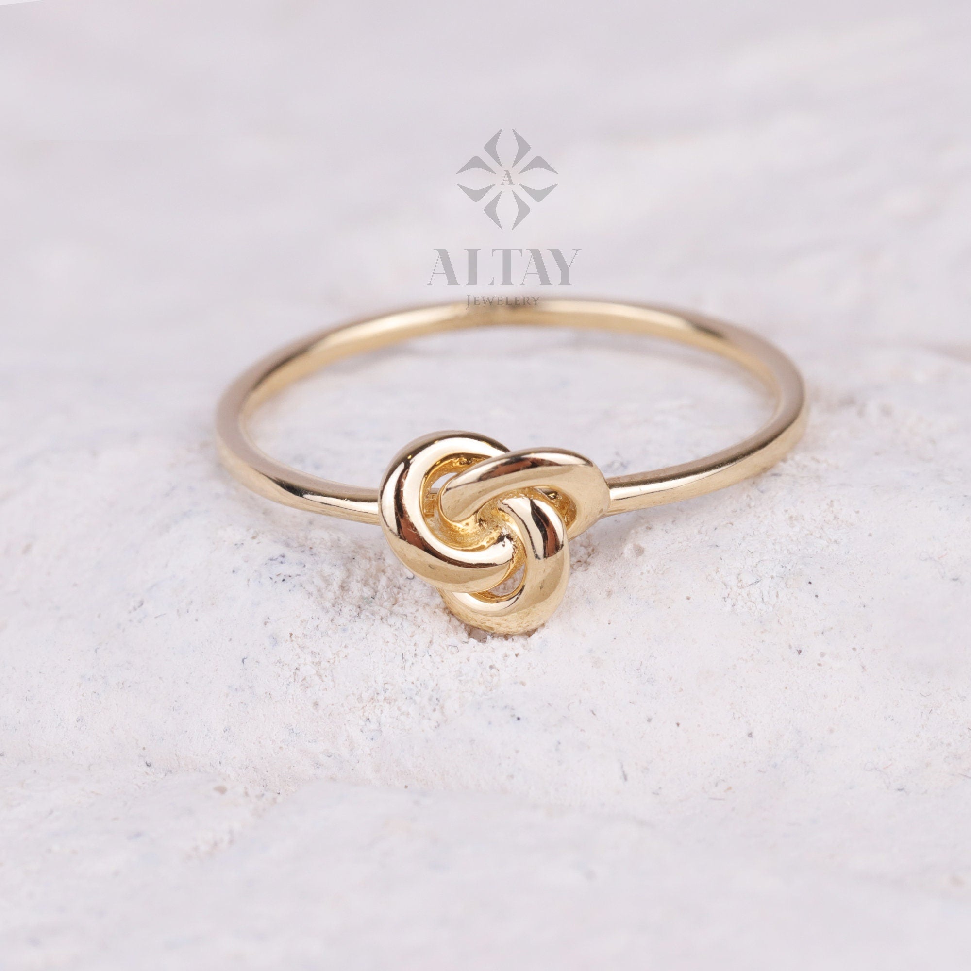 14K Gold Triple Knot Ring, Tie The Knot Ring, Eternity Ring Love Ring, Big Love Knot, Forget Me Knot Ring, Knot Promise Ring, Statement Ring