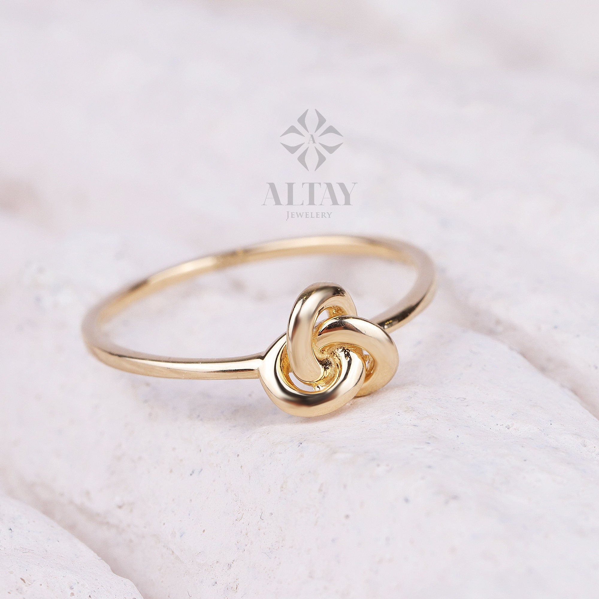 14K Gold Triple Knot Ring, Tie The Knot Ring, Eternity Ring Love Ring, Big Love Knot, Forget Me Knot Ring, Knot Promise Ring, Statement Ring