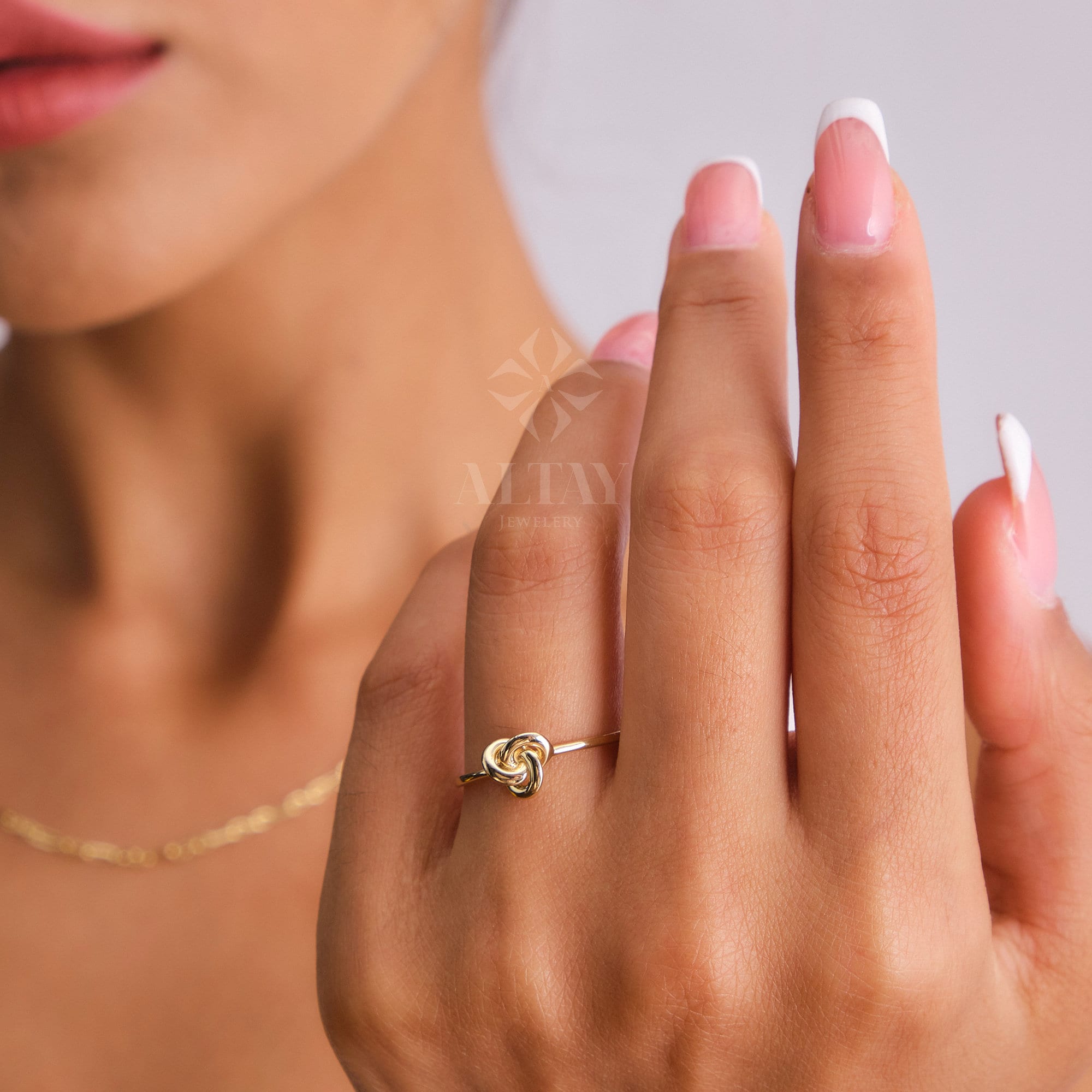 14K Gold Triple Knot Ring, Tie The Knot Ring, Eternity Ring Love Ring, Big Love Knot, Forget Me Knot Ring, Knot Promise Ring, Statement Ring