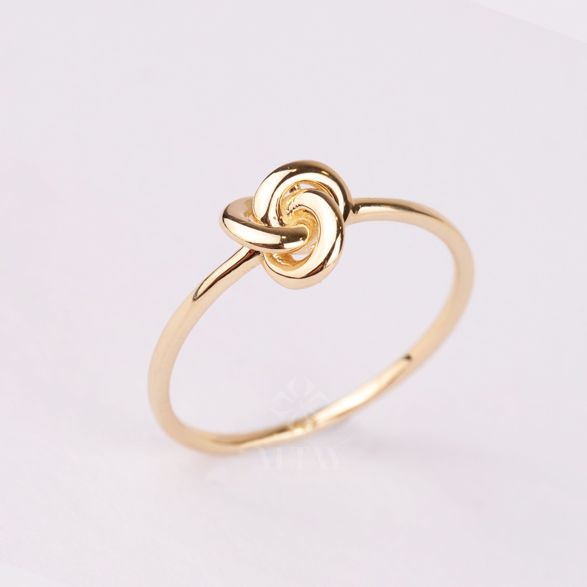 14K Gold Triple Knot Ring, Tie The Knot Ring, Eternity Ring Love Ring, Big Love Knot, Forget Me Knot Ring, Knot Promise Ring, Statement Ring