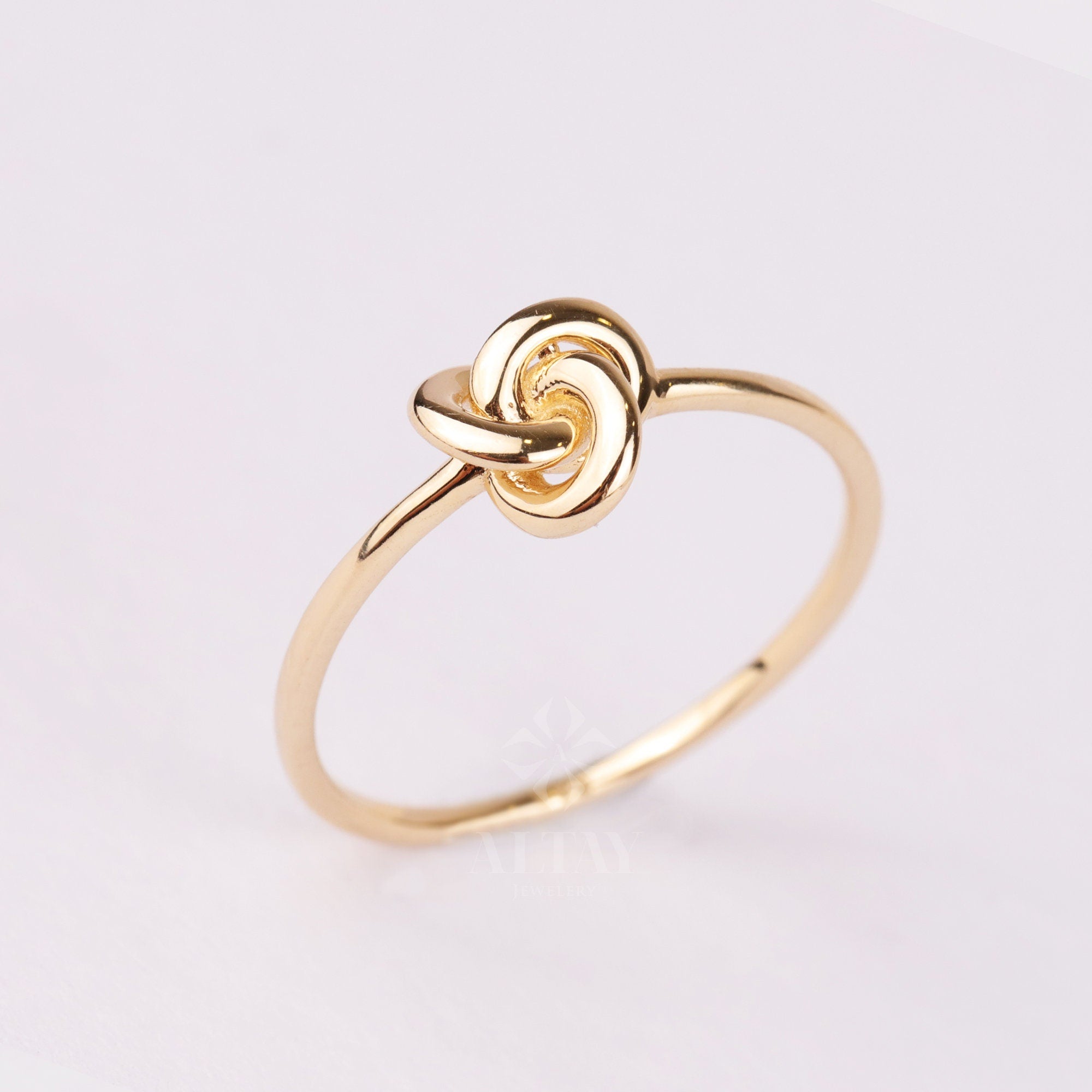 14K Gold Triple Knot Ring, Tie The Knot Ring, Eternity Ring Love Ring, Big Love Knot, Forget Me Knot Ring, Knot Promise Ring, Statement Ring