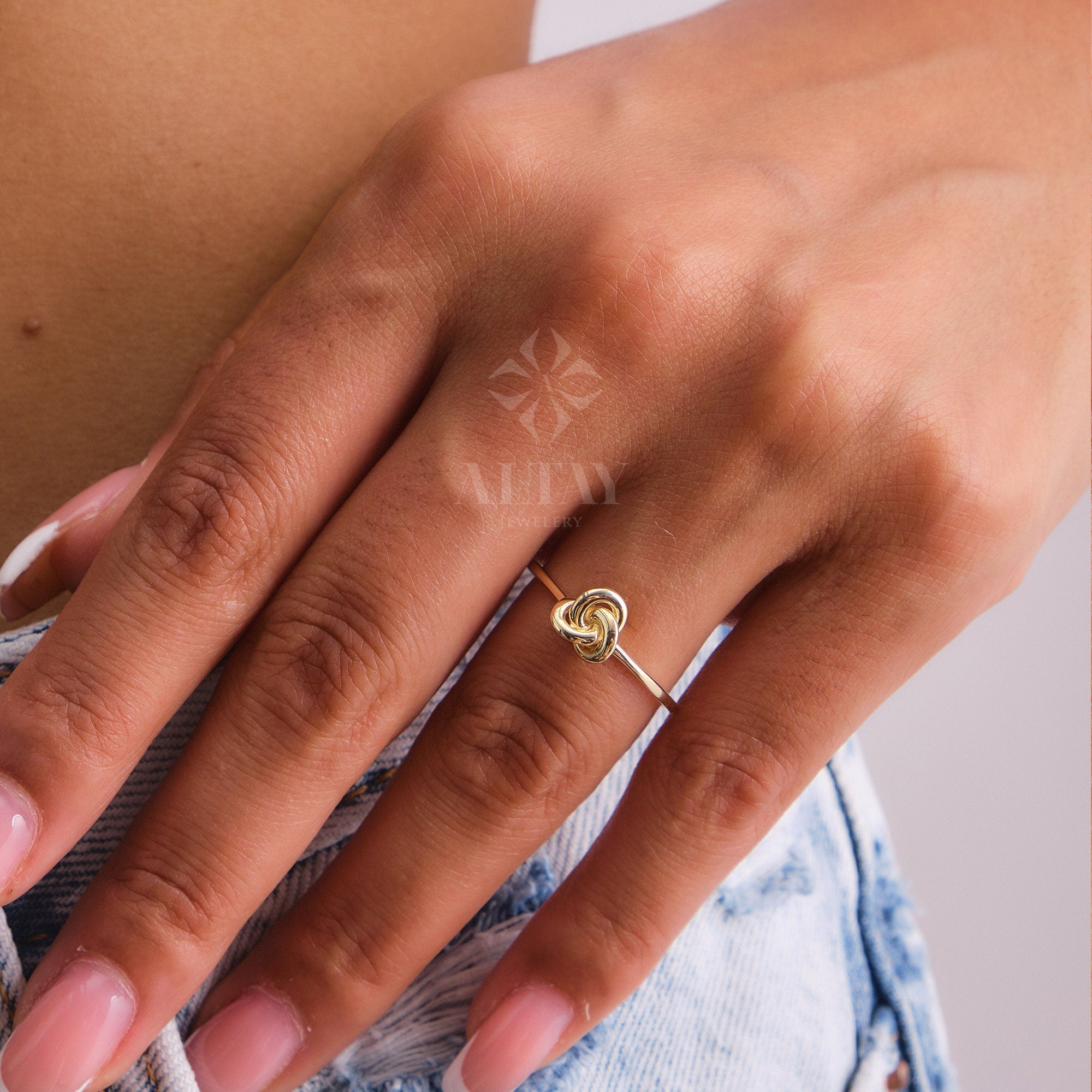 14K Gold Triple Knot Ring, Tie The Knot Ring, Eternity Ring Love Ring, Big Love Knot, Forget Me Knot Ring, Knot Promise Ring, Statement Ring