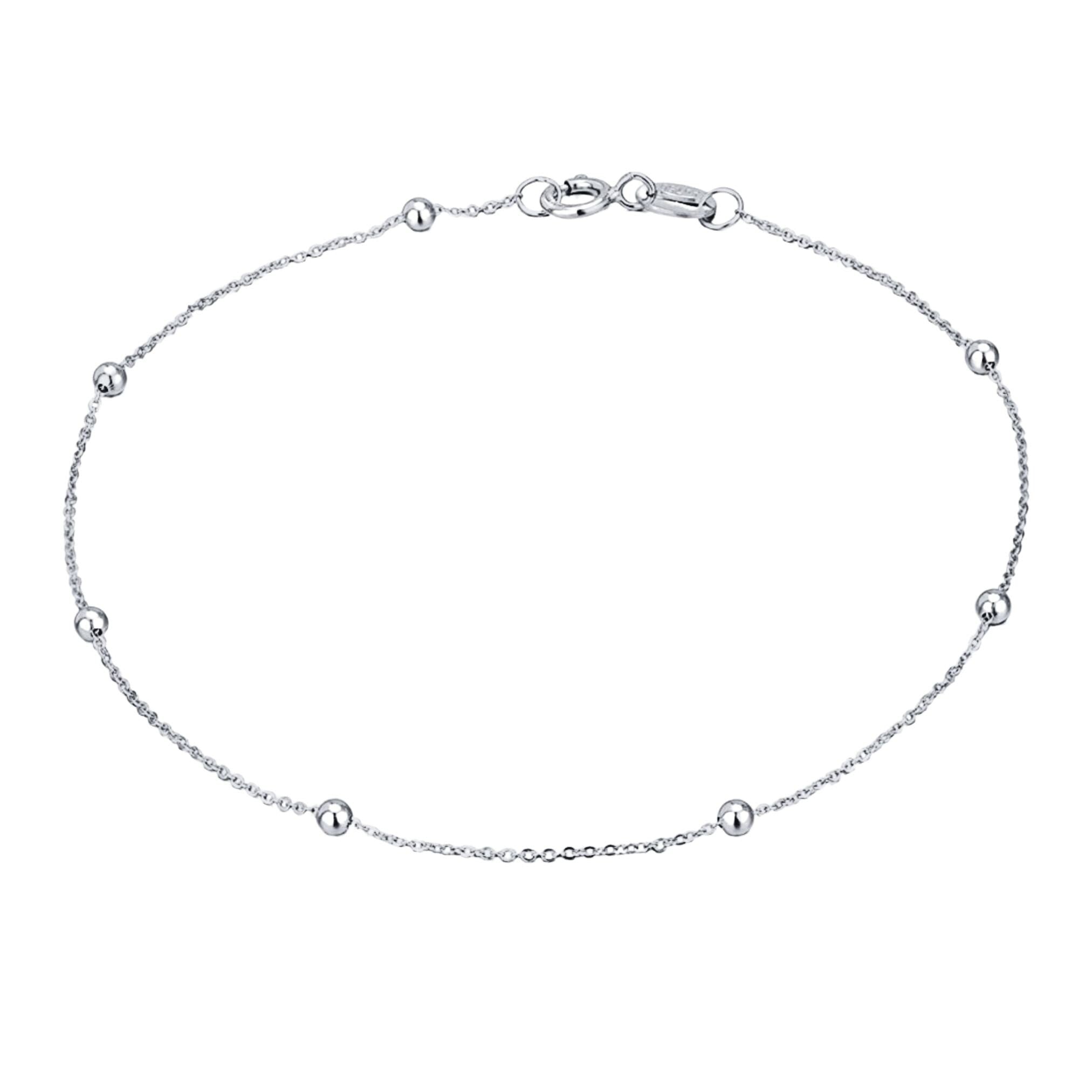 14K Gold Satellite Bracelet, Bead Chain Bracelet, Station Ball Bracelet, Mini Multi balls Chain Bracelet, Beaded Ball Chain, Gift For Her