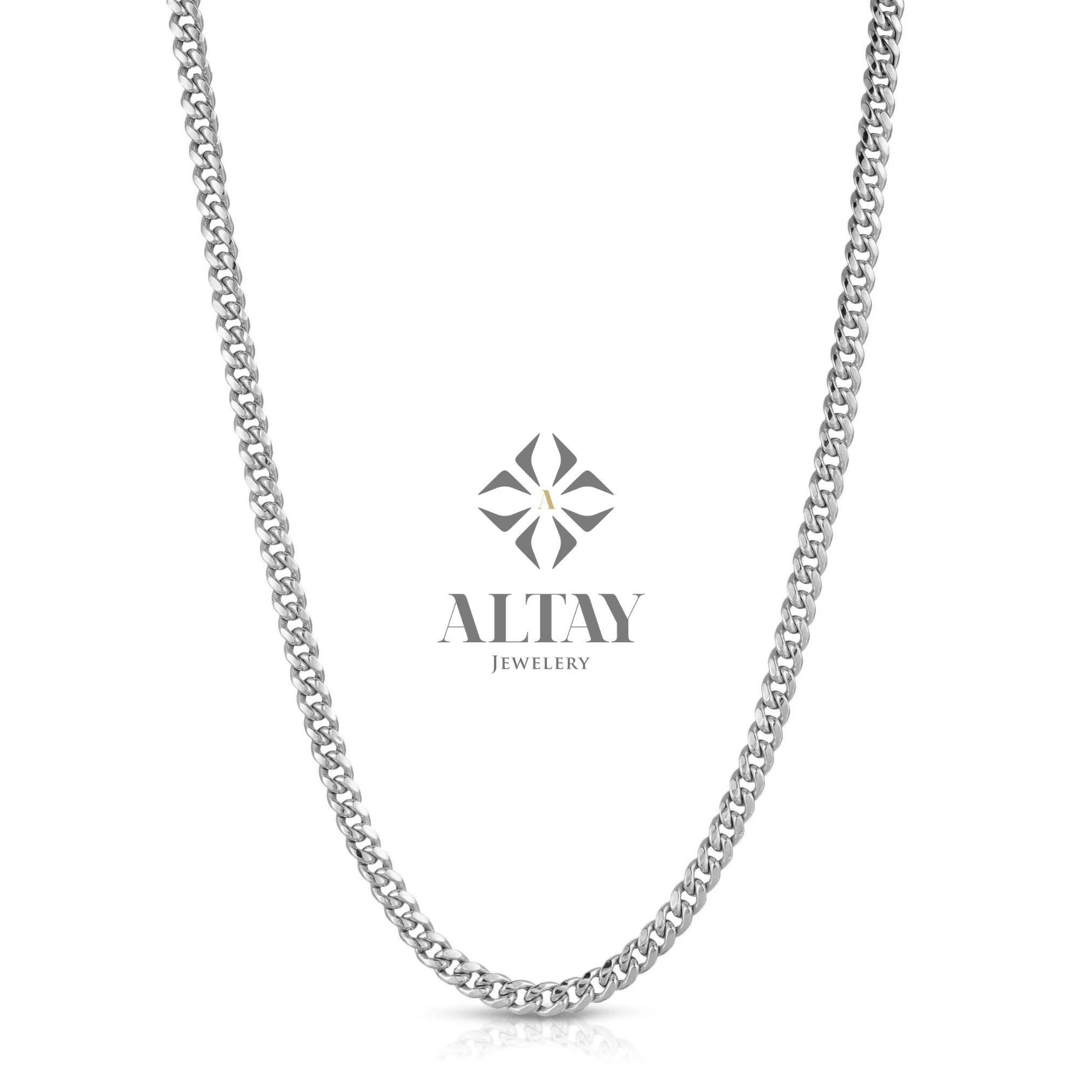 14K Gold Curb Chain Necklace, 3mm Layering Choker, Unisex Necklace, Unisex Cuban Link Chain Necklace, Dainty Jewelry, Gift For Her Him