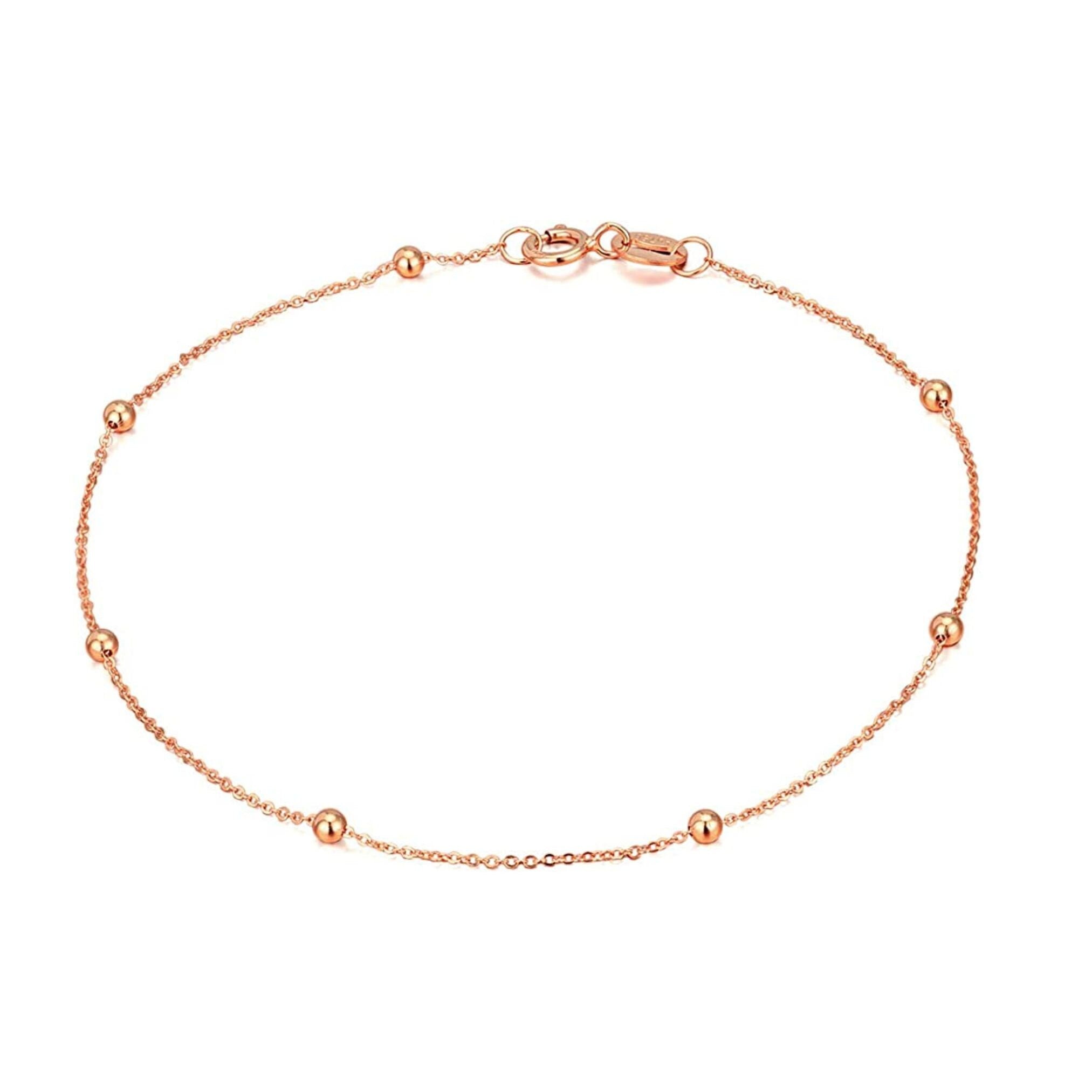 14K Gold Satellite Bracelet, Bead Chain Bracelet, Station Ball Bracelet, Mini Multi balls Chain Bracelet, Beaded Ball Chain, Gift For Her