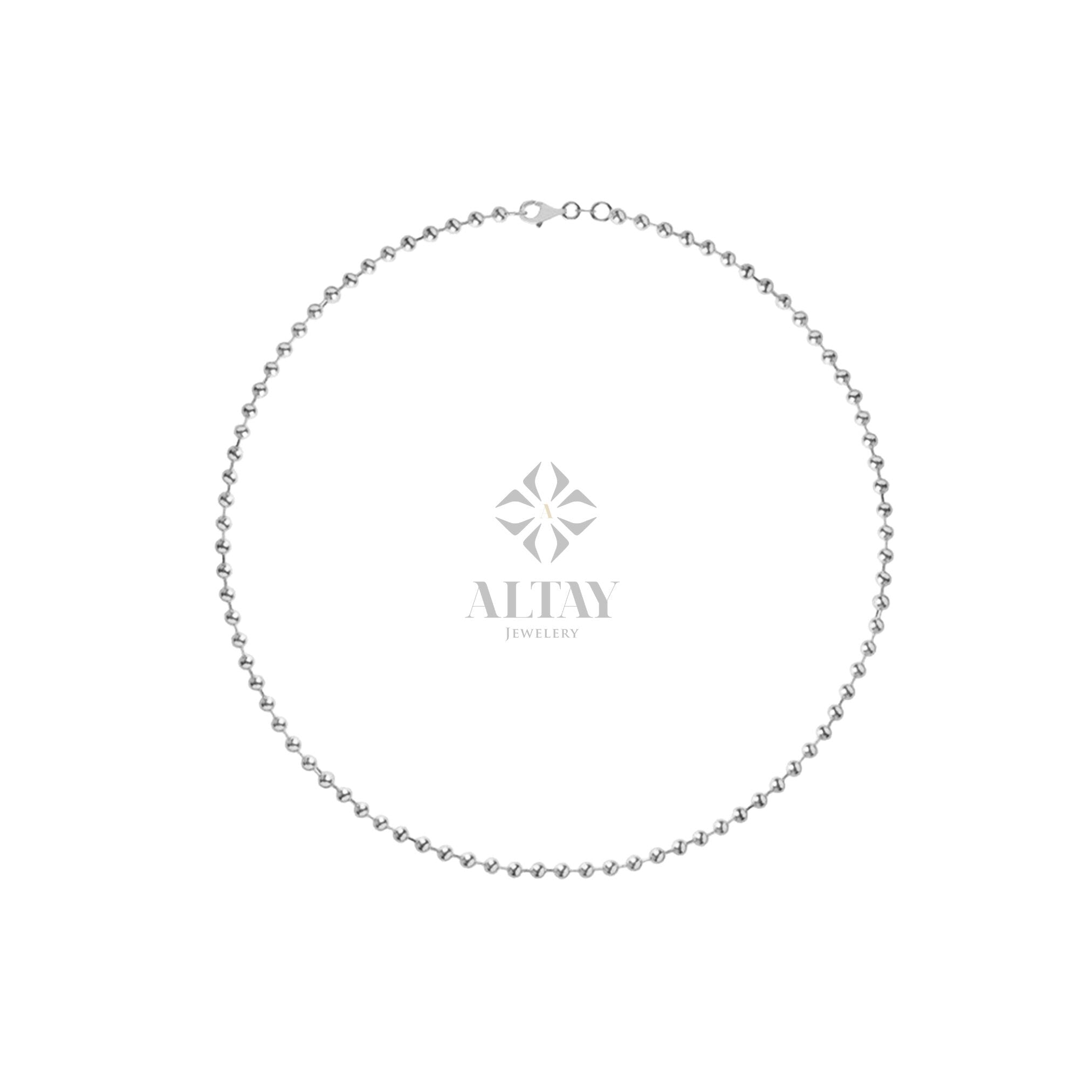 14K Gold Beaded Chain Anklet, Italian Ball Bead Anklet, 1.5MM Layering Link Anklet Bracelet, Delicate Dainty Gold Beads, Gift For Her Him