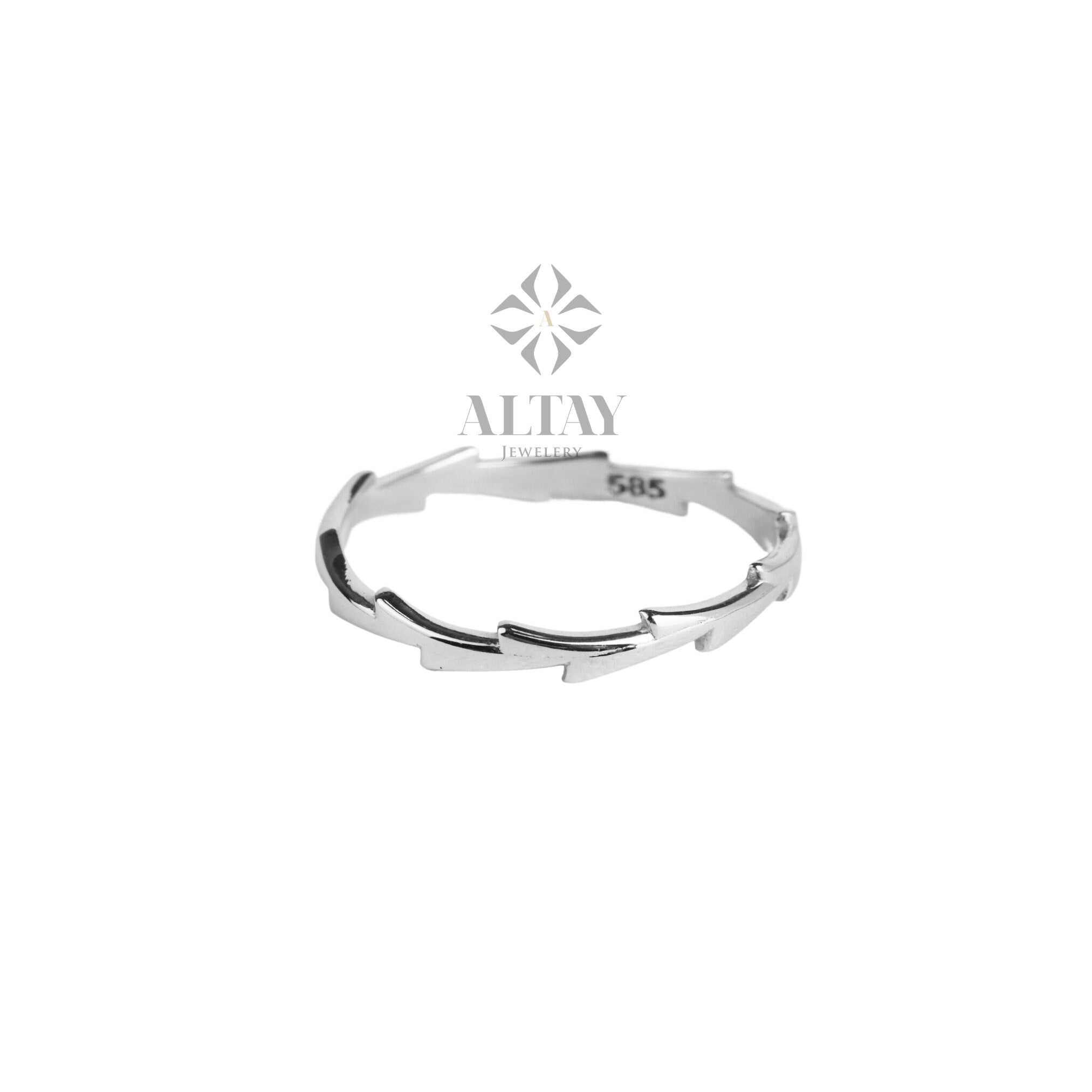 14K Solid Gold Wave Ring, Gold Twig Band, Minimalist Gold Knuckle Ring, Dainty Gold Ring, Gold Branch Ring, Stackable Ring, Gift For Her
