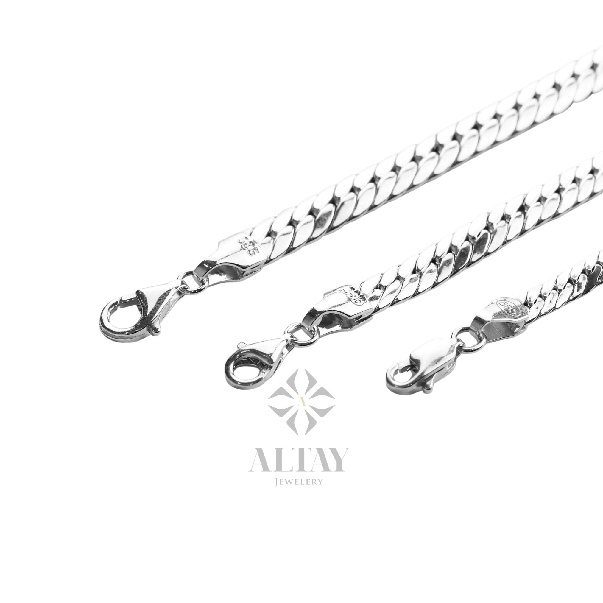 white gold cuban chain bracelet
