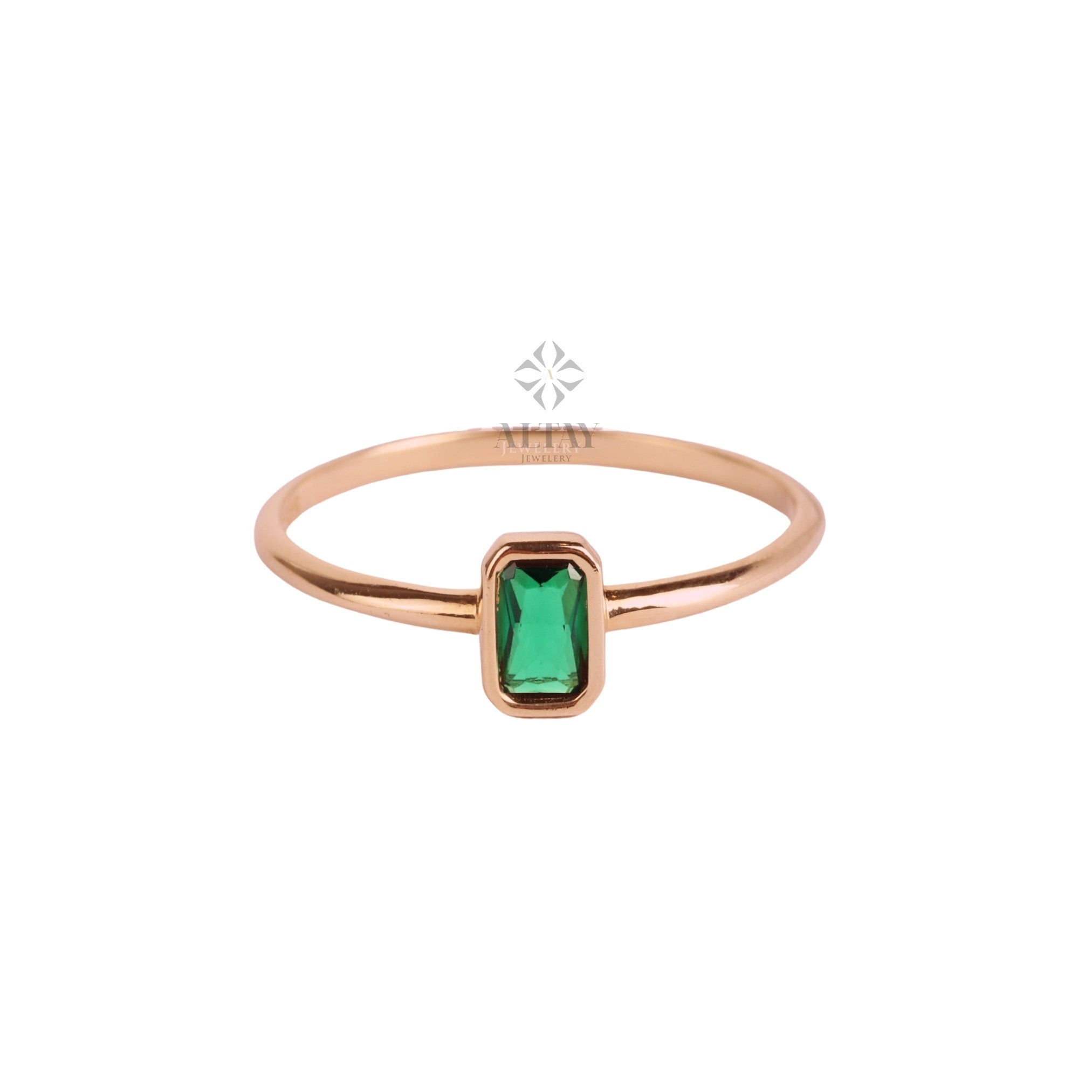 14K Gold Birthstone Rings, Personalized Family Birthstone Ring, Custom Made Birthstone Ring For Mothers, Unique Birthday Gemstone Ring