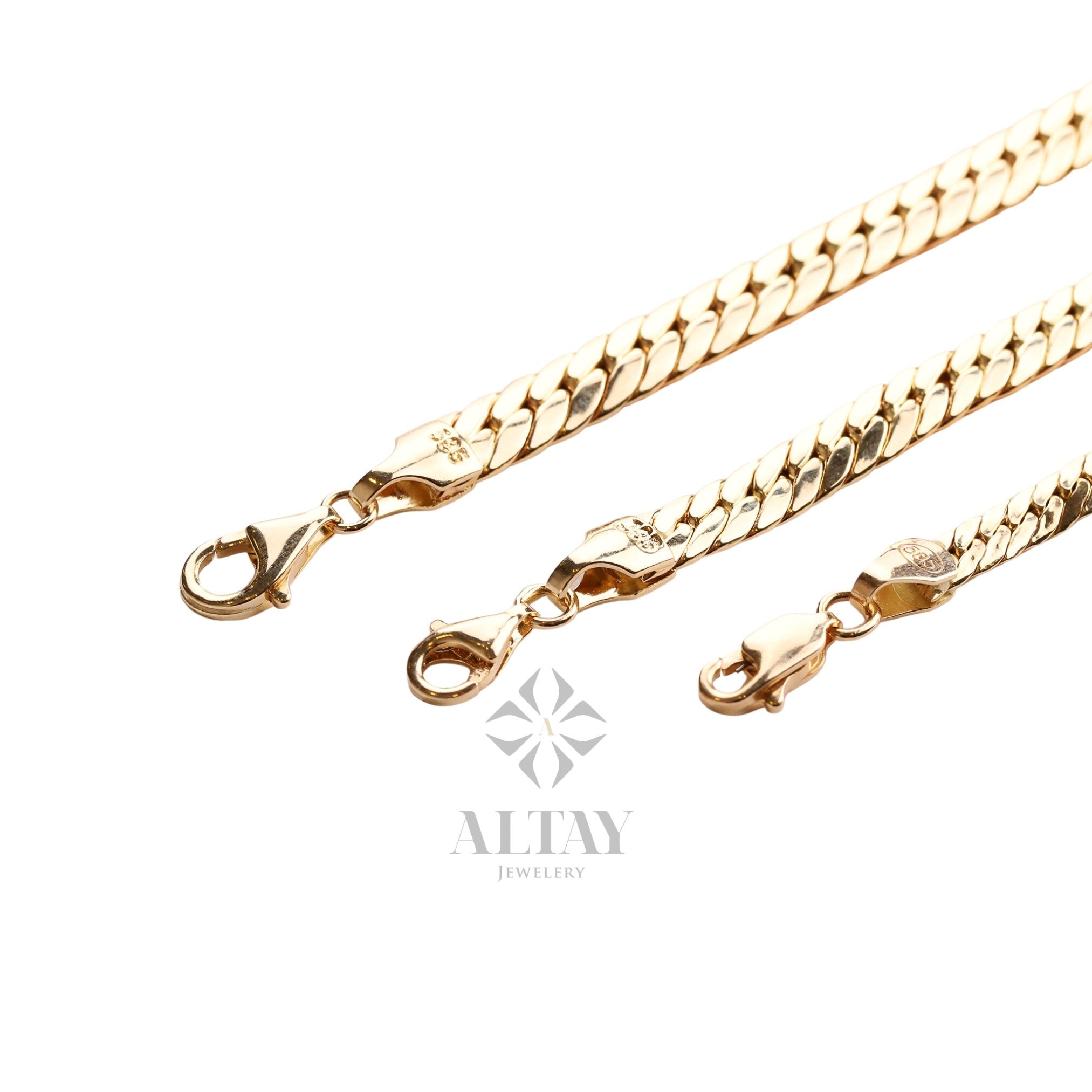 yellow gold cuban chain bracelet