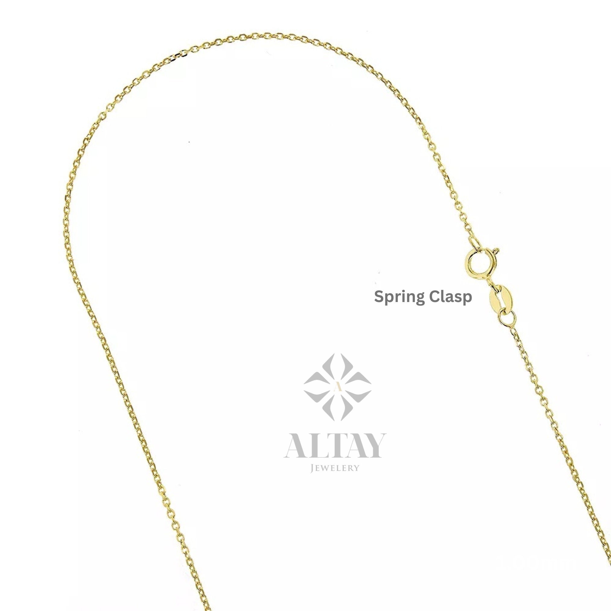 14K Gold Chain Necklace, 1.1mm Cable Chain, Long Gold Chain Necklace, Gold Delicate Choker, Layering Thin Chain, Simple Dainty Necklace