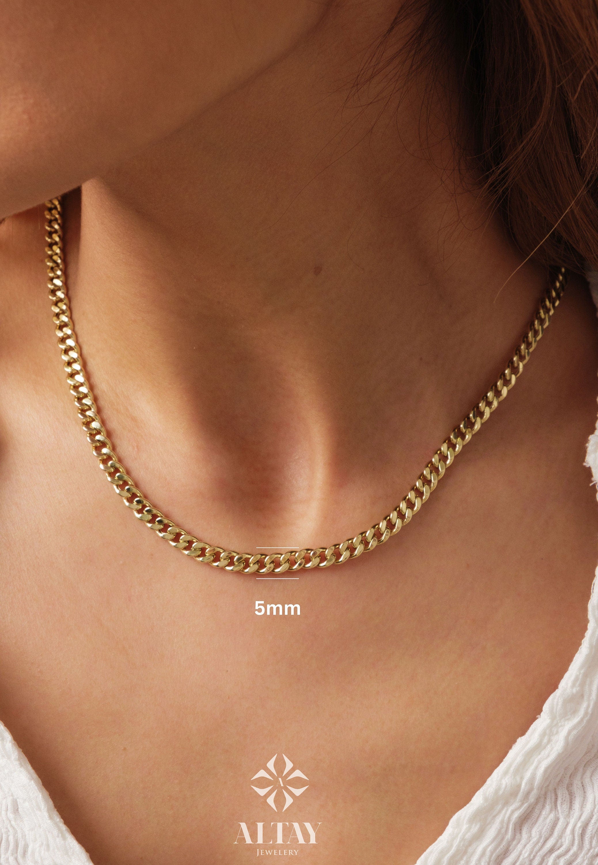 5mm curb chain necklace