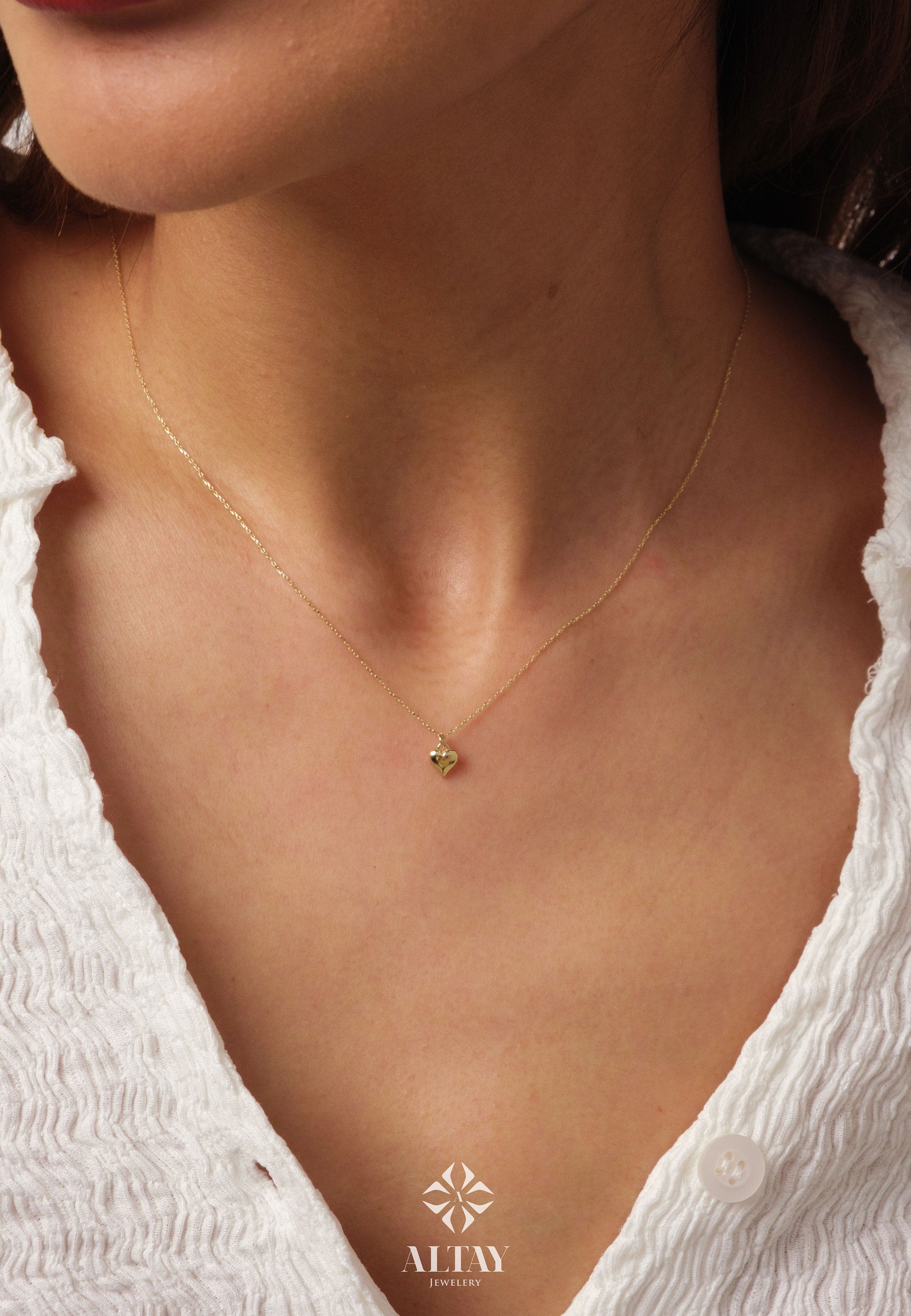 14K Gold Heart Necklace