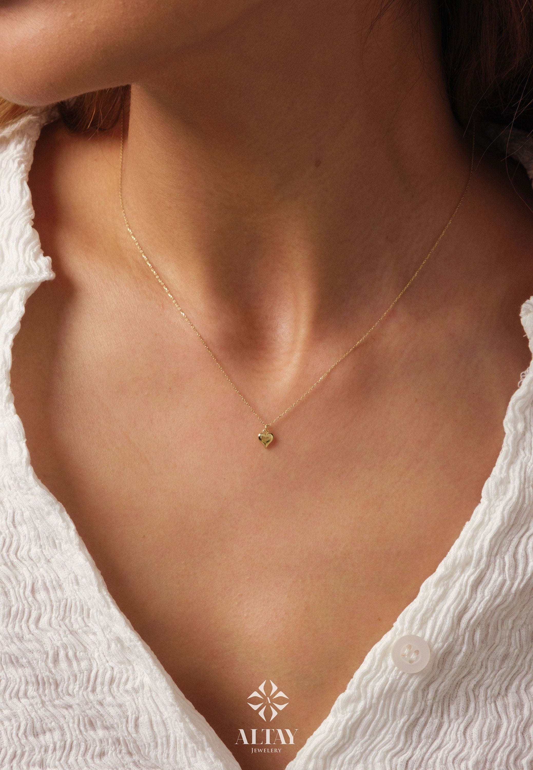 Mini 3D Heart Pendant