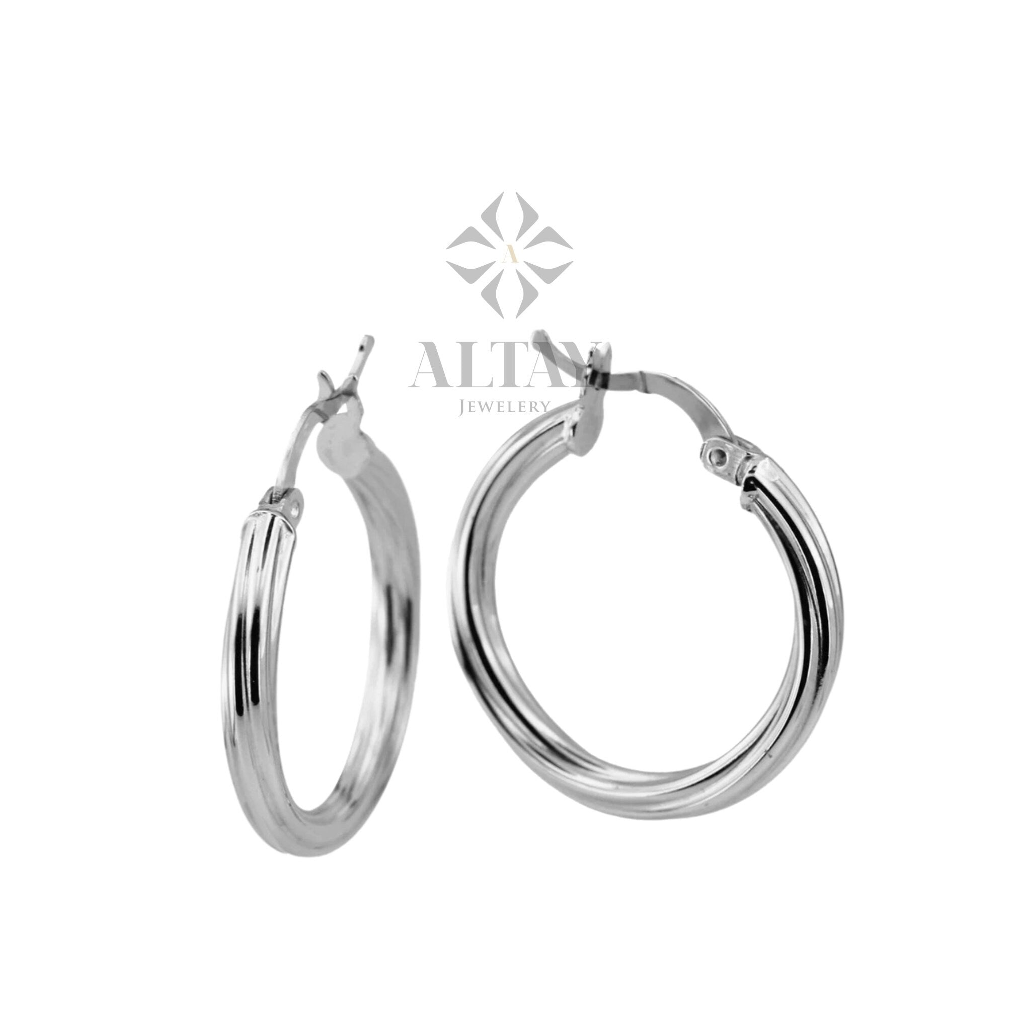 14K Solid Gold Classic Hoop Earring, Gold Hoop Earring, Gold Plain Huggies, Tiny Gold Hoop Earrings, Minimalist Earrings, Dainty Jewelry