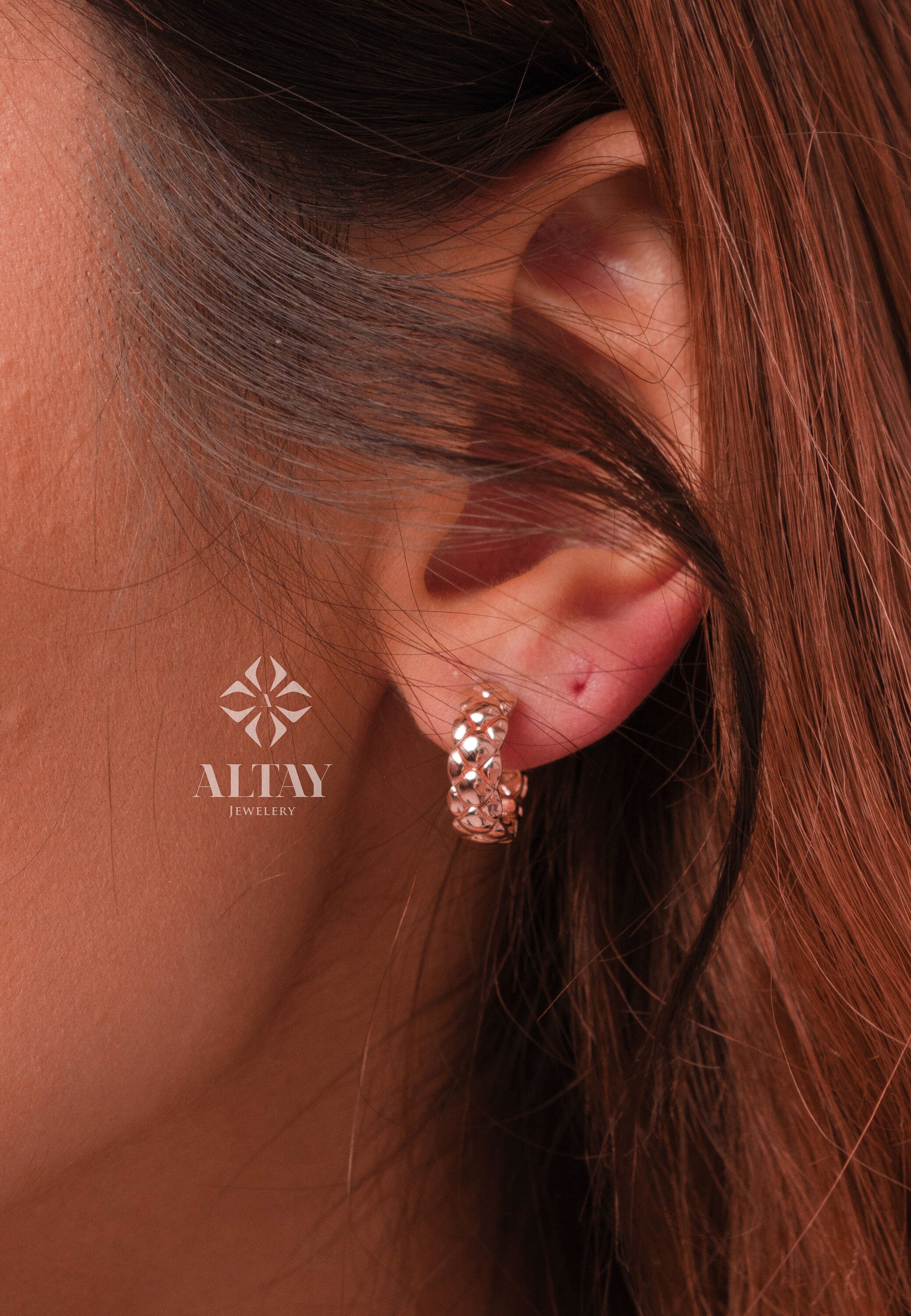 14K Gold Popcorn Huggie Hoops, Tiny Beaded Huggie Hoops, Bold Statement Earrings, Dainty Gold Ball Hoops, Minimalist Helix Piercing Hoops