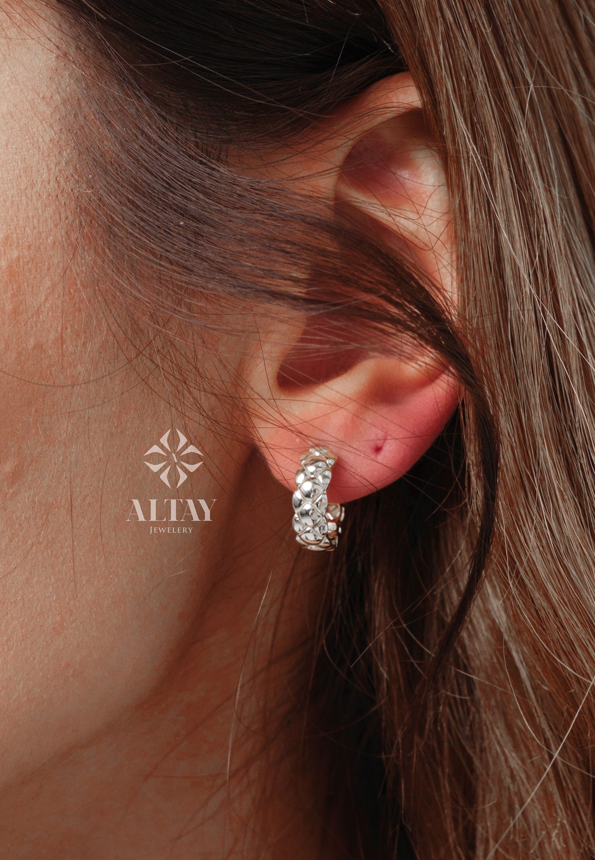 14K Gold Popcorn Huggie Hoops, Tiny Beaded Huggie Hoops, Bold Statement Earrings, Dainty Gold Ball Hoops, Minimalist Helix Piercing Hoops