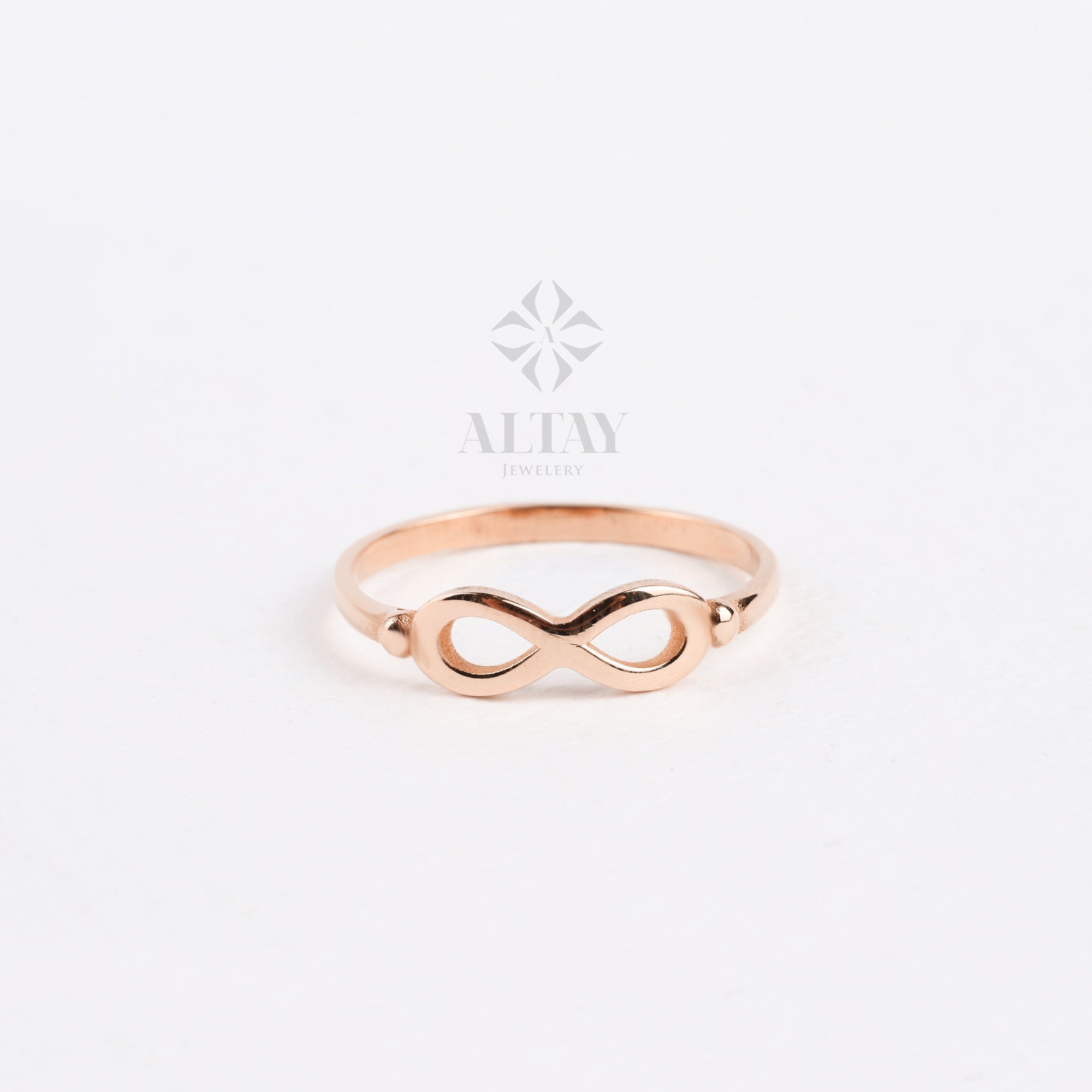 14K Solid Gold Infinity Ring, Wedding Band, Engagement Ring, Long Life Symbol, Gift For Her, Minimalist Fine Jewelry, Everydaywear Jewelry