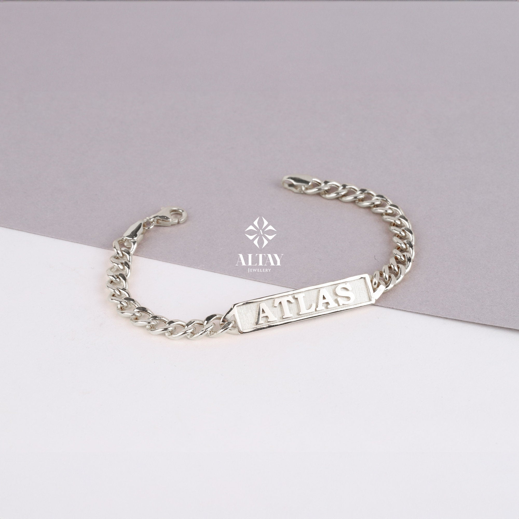 14K Gold Name Bracelet, Nameplate ID Bracelet, Personalized Chain Bracelet, Gold Custom Engraved Bracelet, Date Bracelet, Gift For Her Him