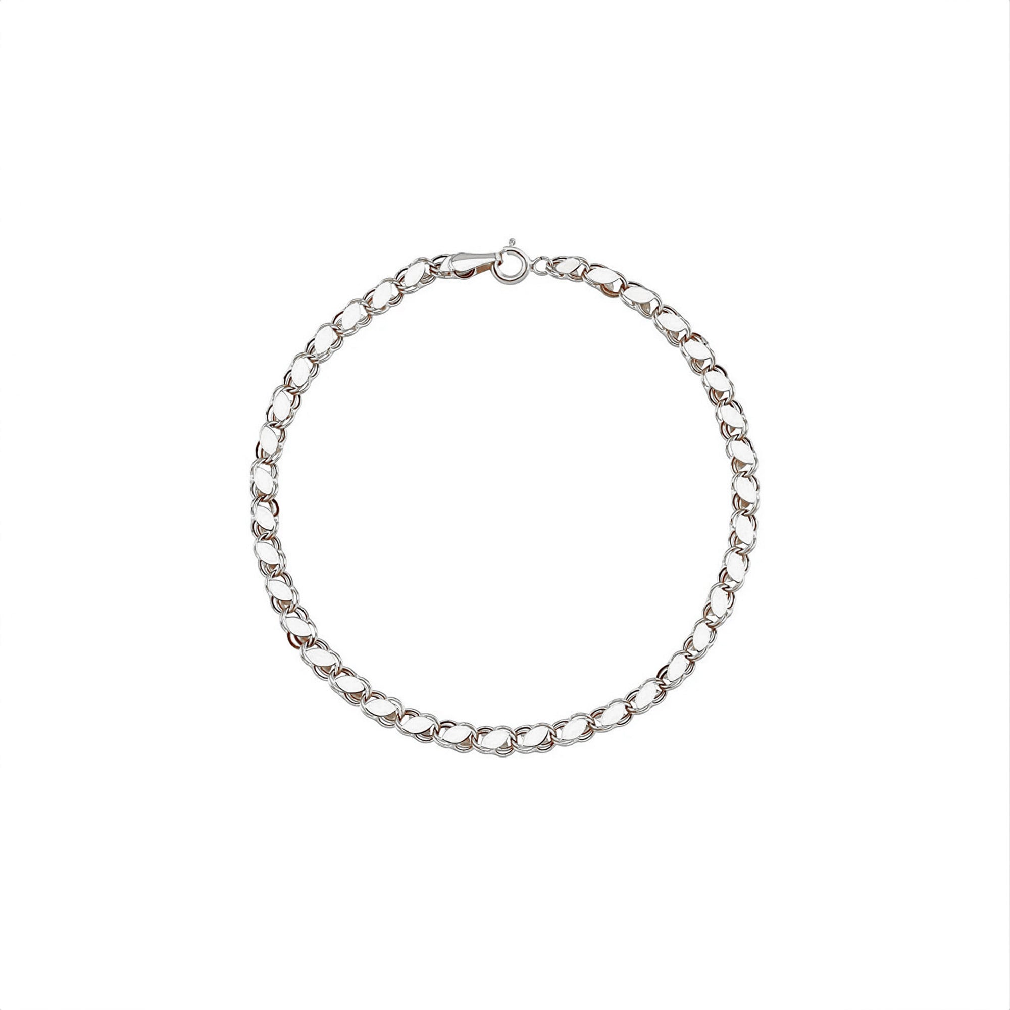 14K Gold Mirror Chain Bracelet, 3mm Sequin Solid Bracelet, Elegant Anklet Unisex Chain, Sparkle Fashion Delicate, Stacking, Gift For Her Him