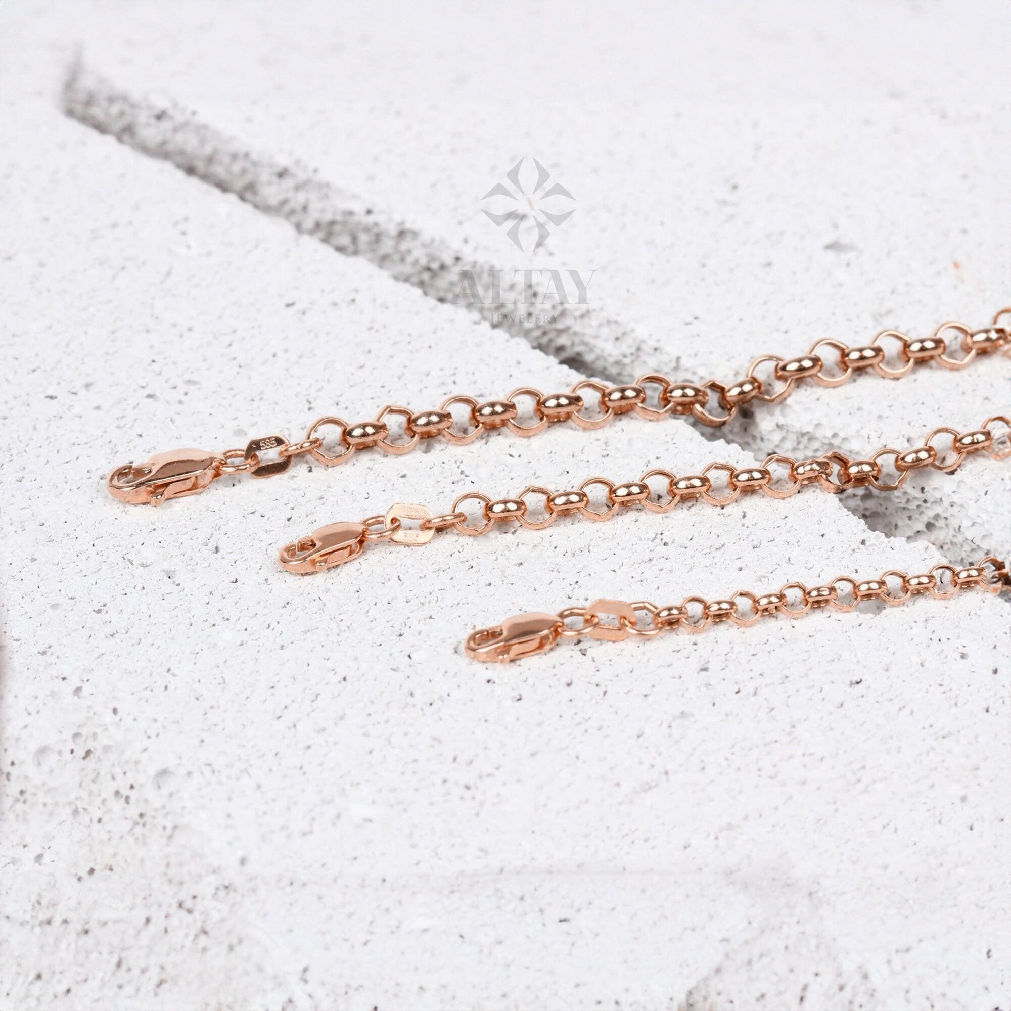 14K Gold Rolo Chain Bracelet, 3mm 4mm 5mm Gold Link Belcher Chain Bracelet, Oval Rolo Men Women Bracelet, Dainty Stacking Bracelet