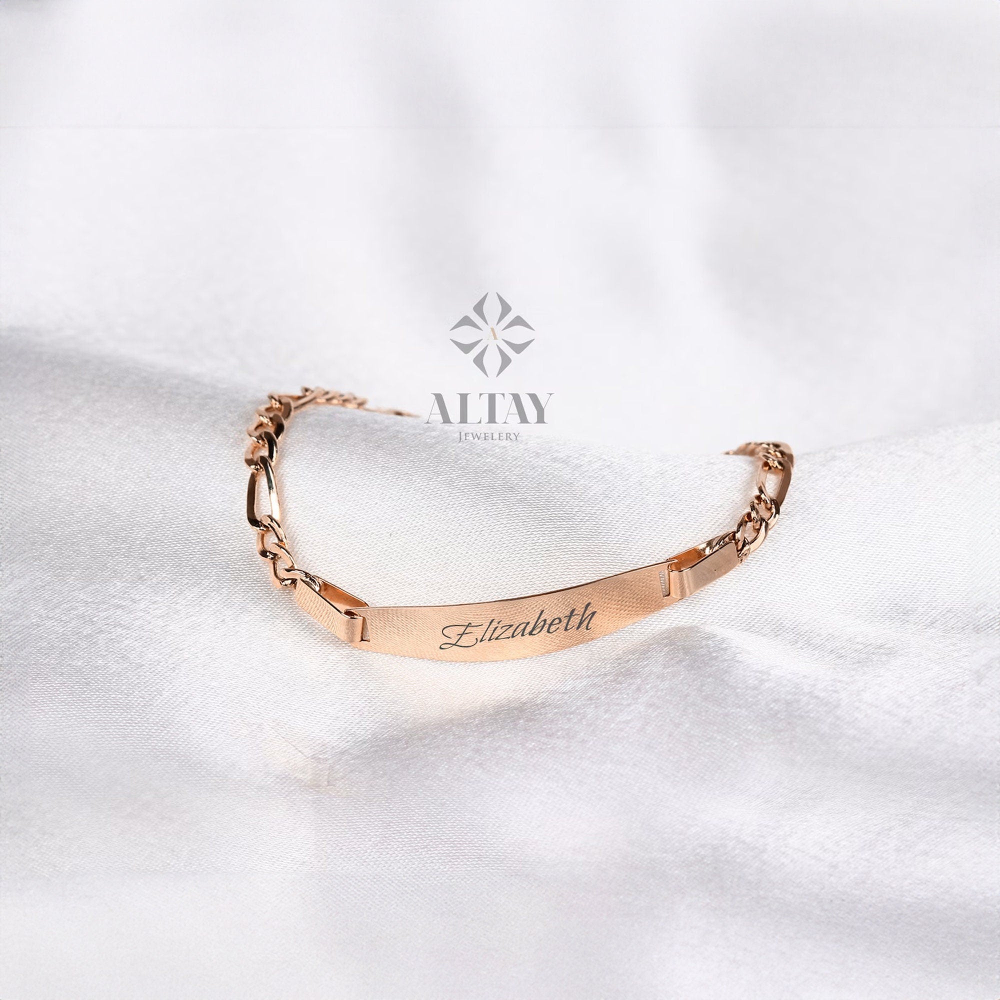 14K Gold Baby Name Bracelet, Toddler ID Bracelet, Custom Child Nameplate Bracelet, Baby Boy Bracelet, Children Bracelet, Newborn Gift