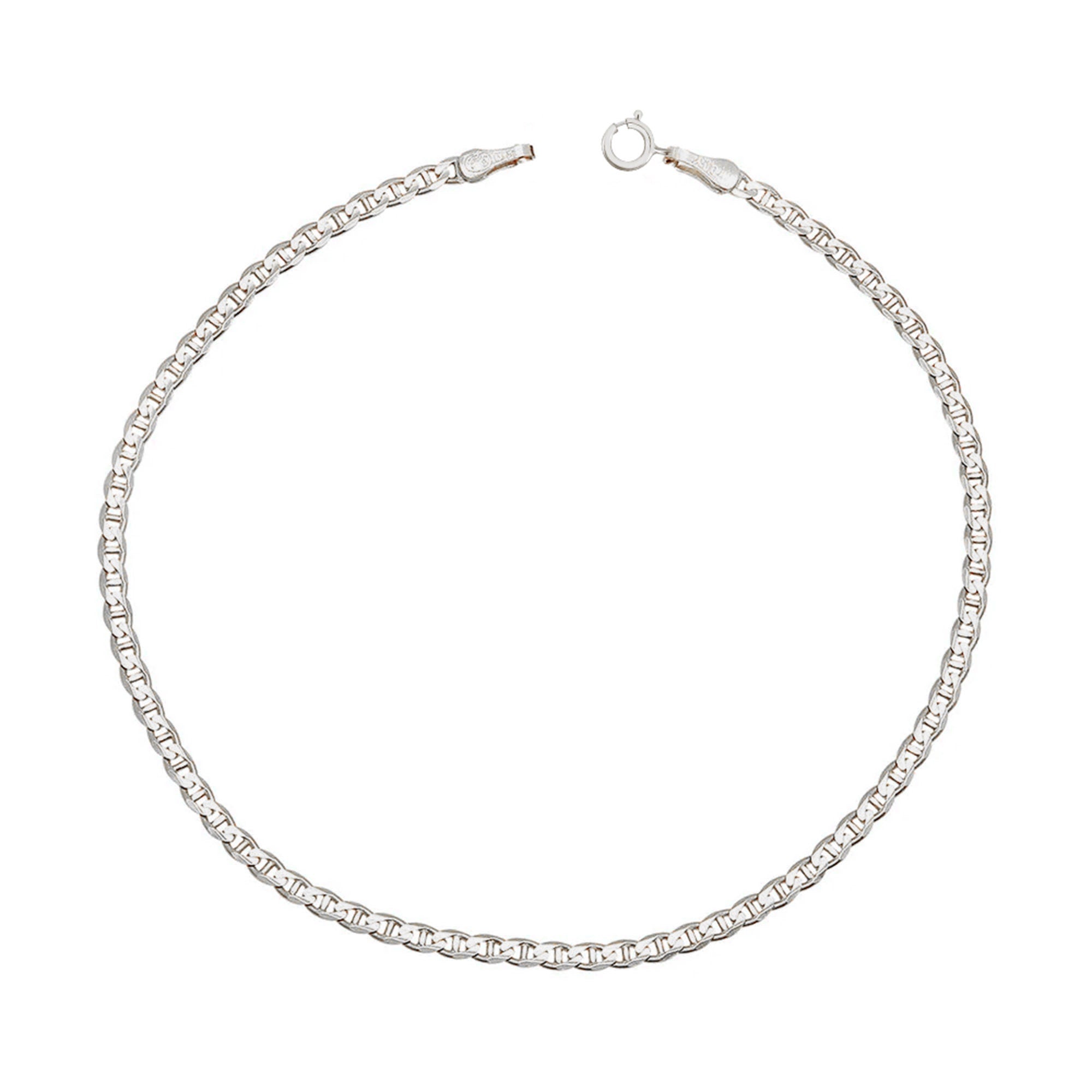 14K Gold Mariner Chain Bracelet, 2mm Anchor Link Bracelet, Flat Mariner Link, Minimalist Stacking Gold Bracelet for Women