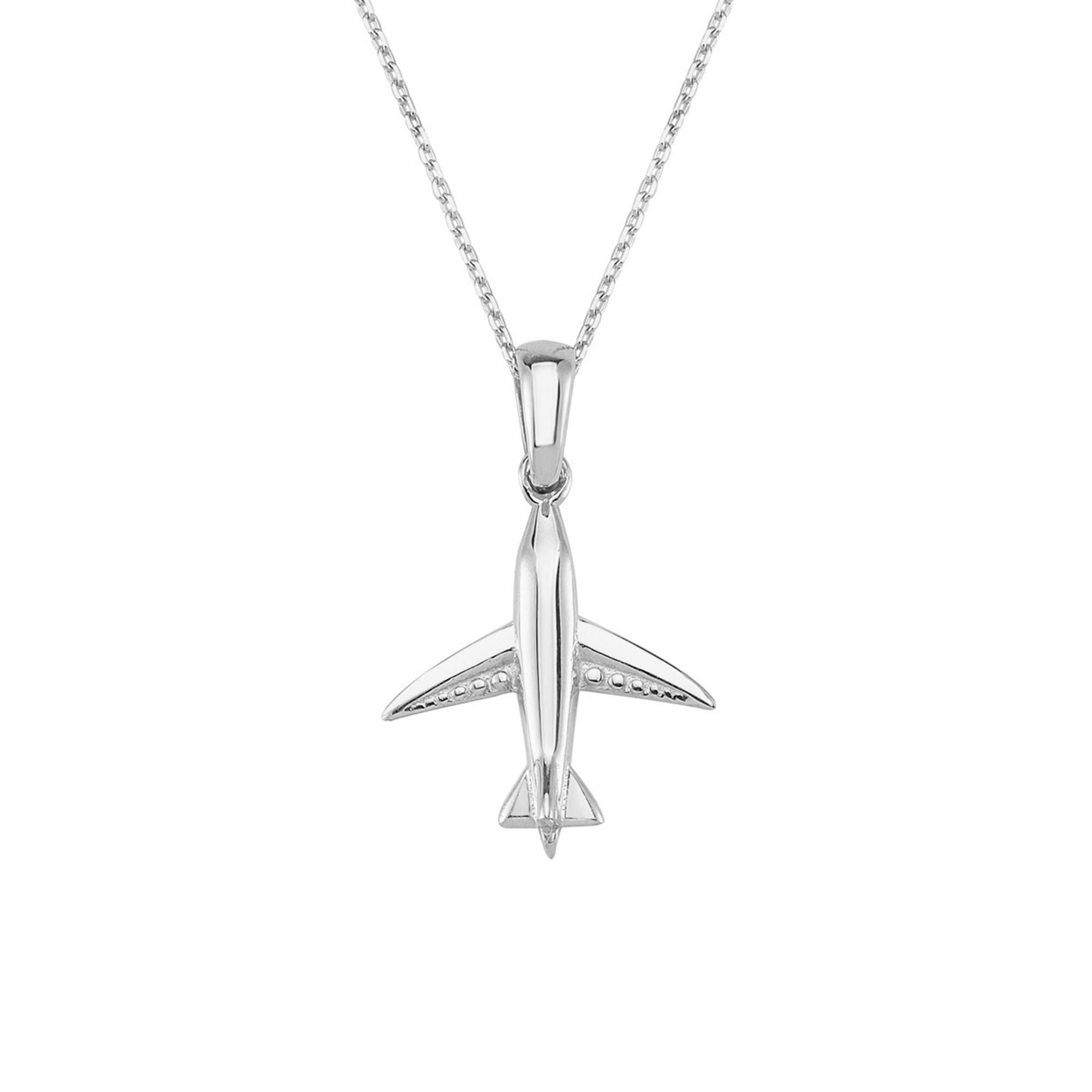 14K Gold Airplane Necklace, Plane Choker, Travel Necklace, Pilots Flight Attendant Gifts, Airplane Charm, Aviation Graduation Gifts for Her