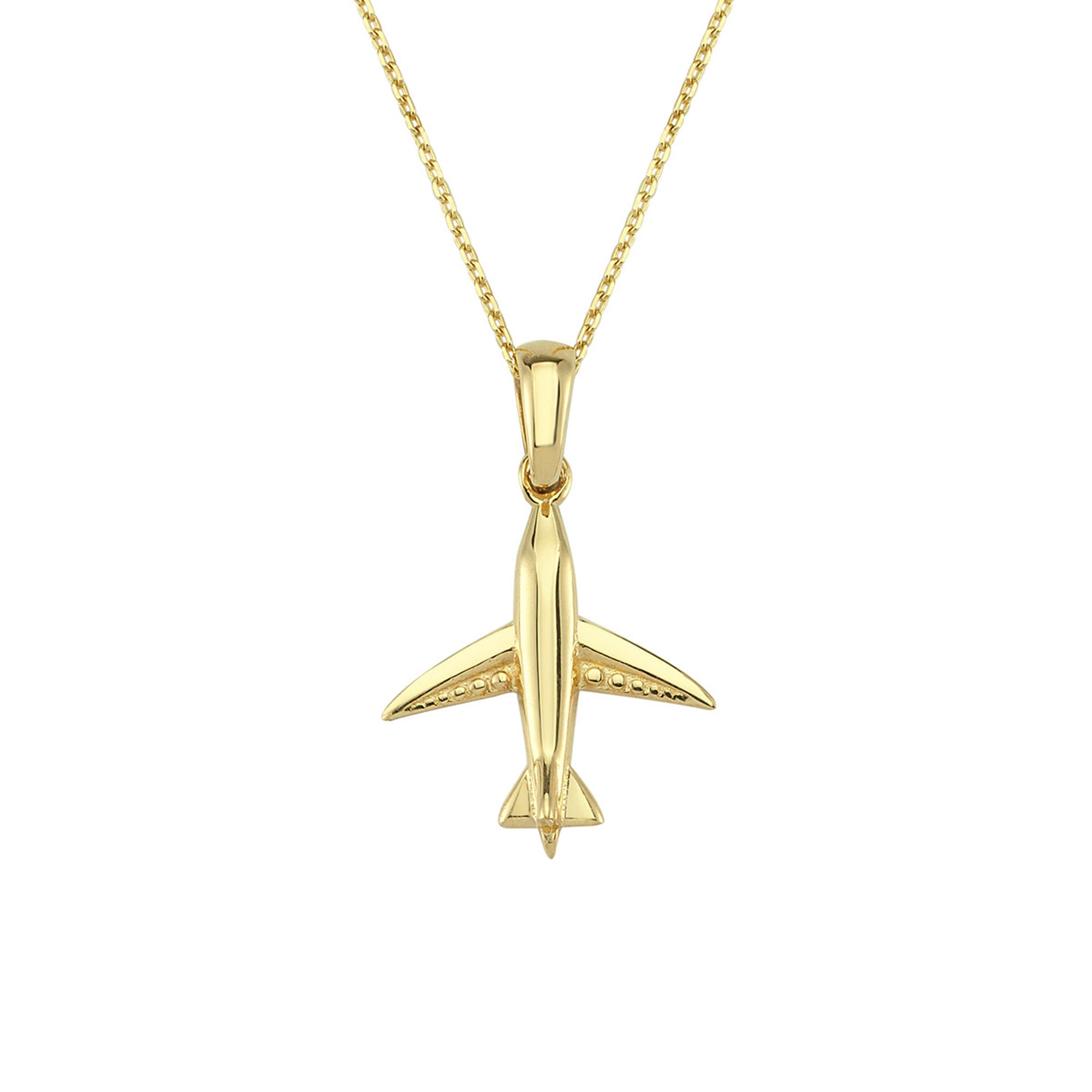14K Gold Airplane Necklace, Plane Choker, Travel Necklace, Pilots Flight Attendant Gifts, Airplane Charm, Aviation Graduation Gifts for Her