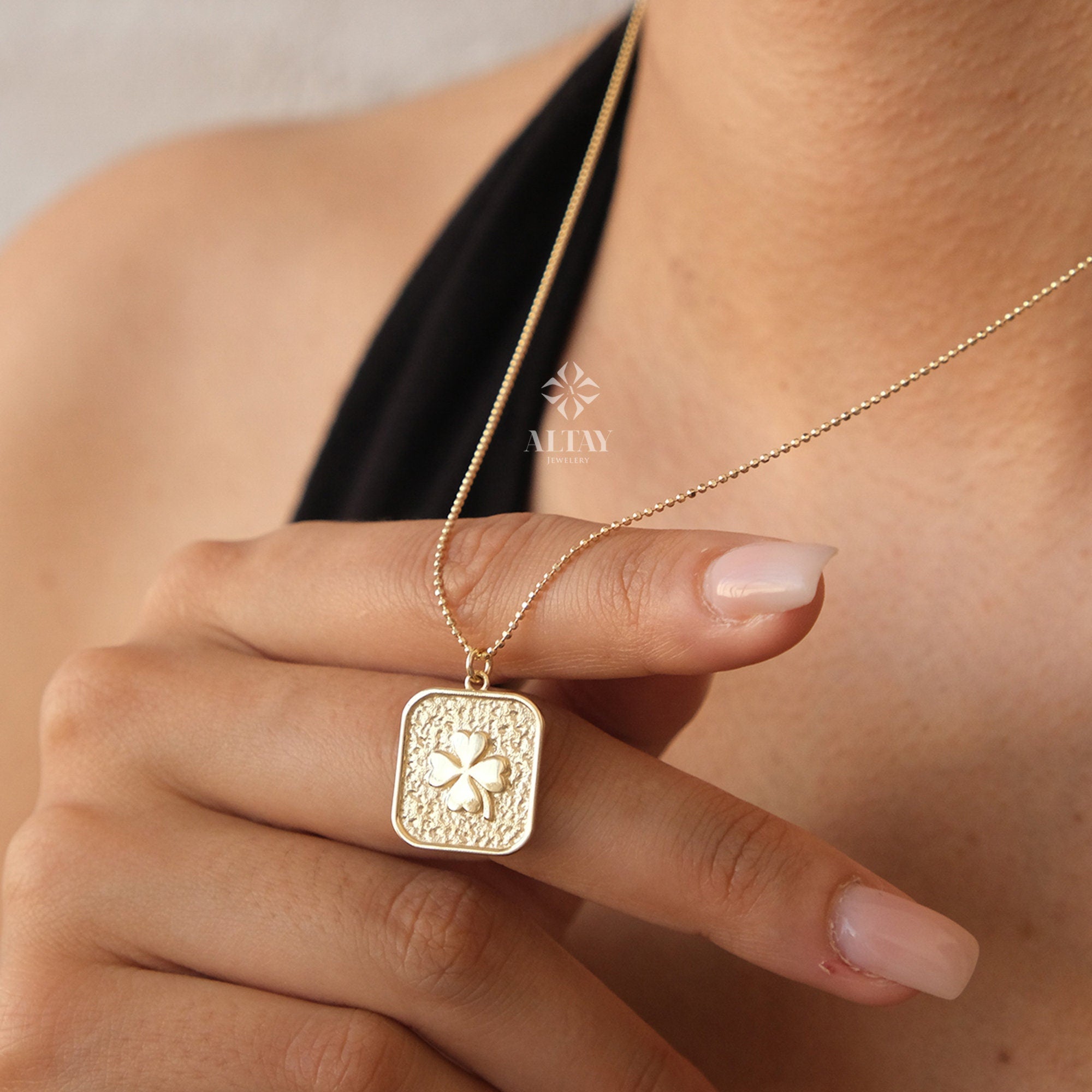 St. Patrick's Day clover necklace